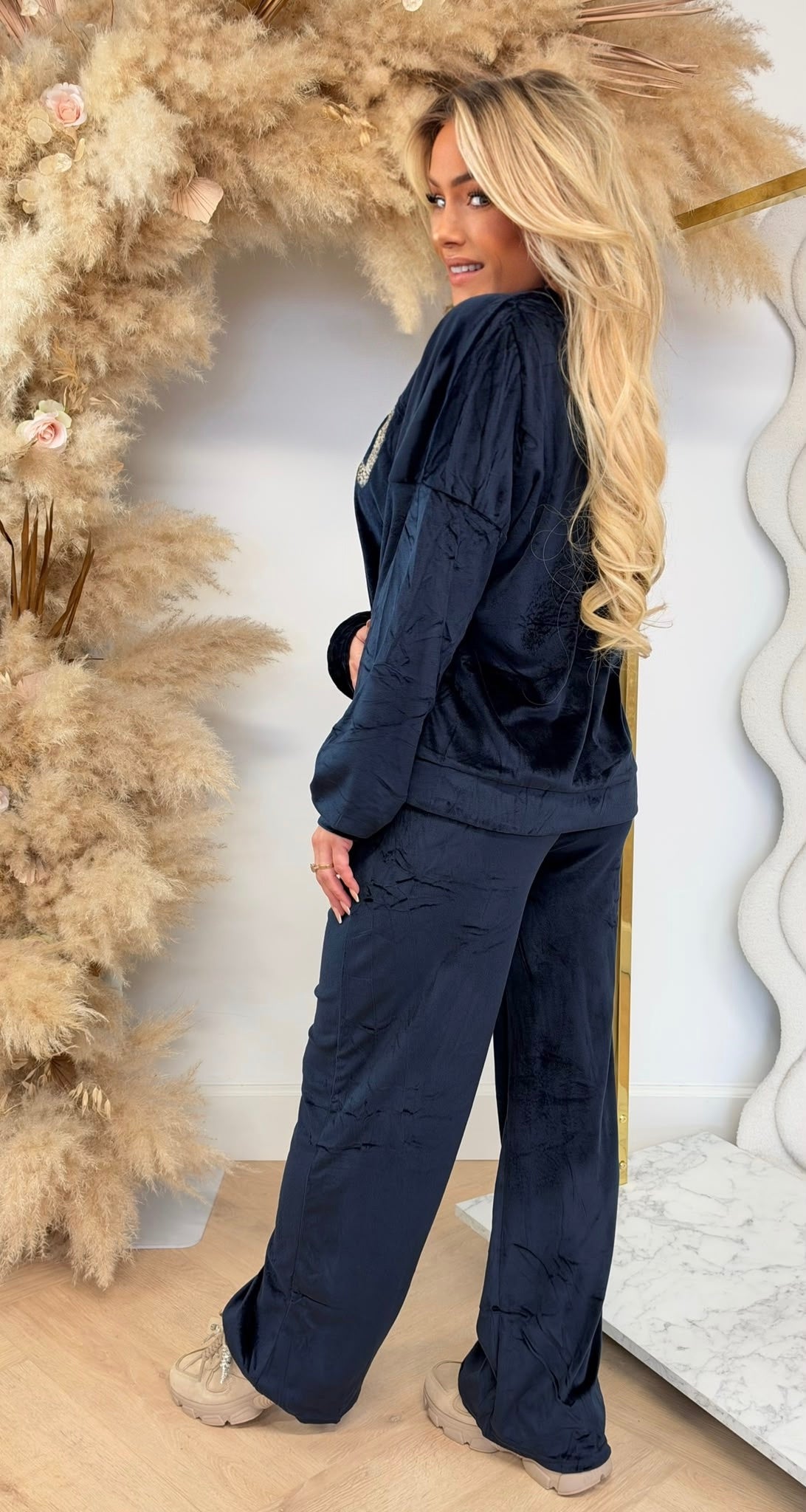 SOHO VELVET SET 1071 NAVY