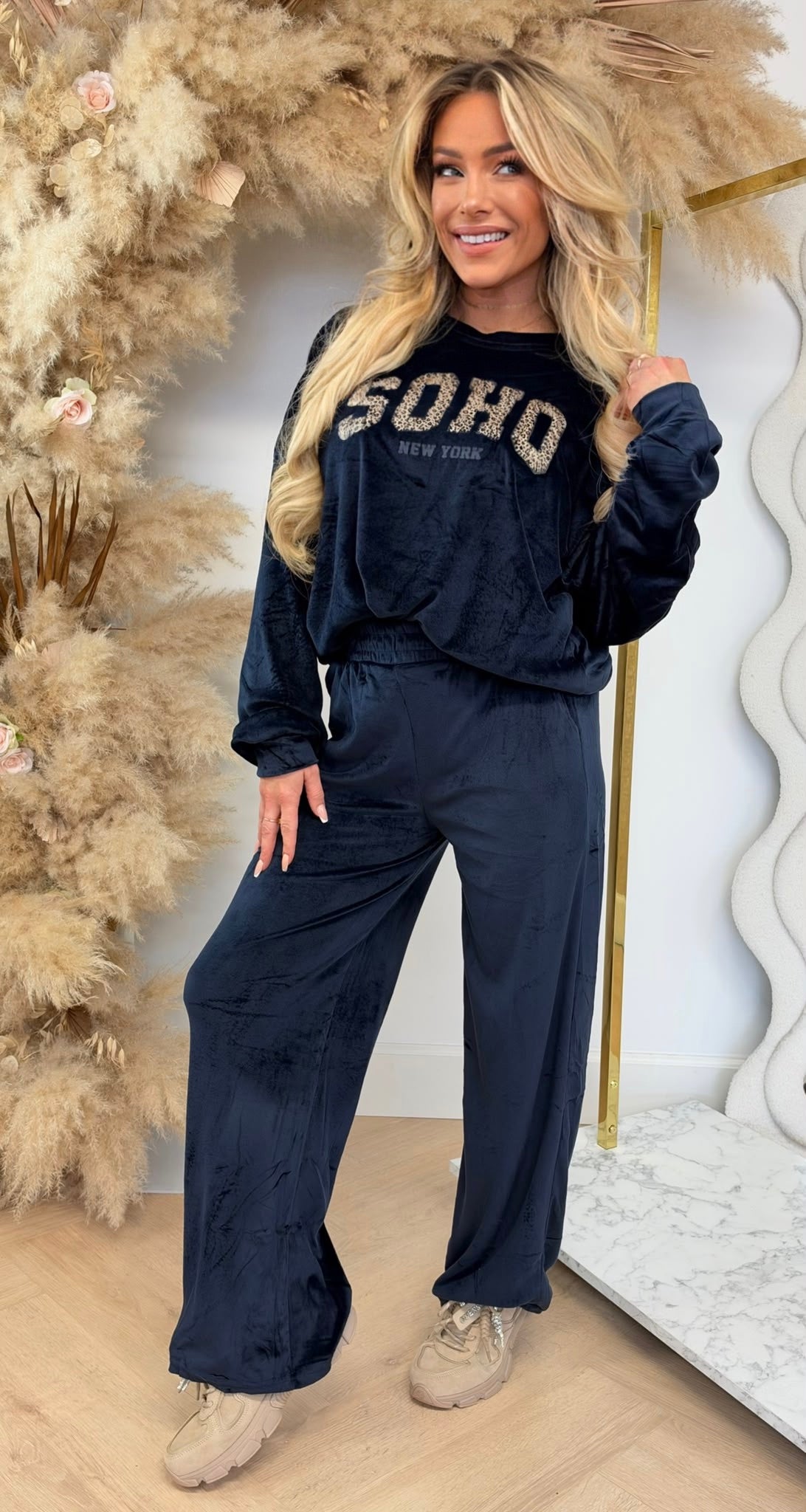 SOHO VELVET SET 1071 NAVY
