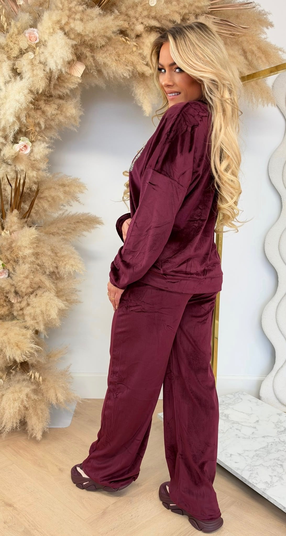 SOHO VELVET SET 1071 BORDEAUX