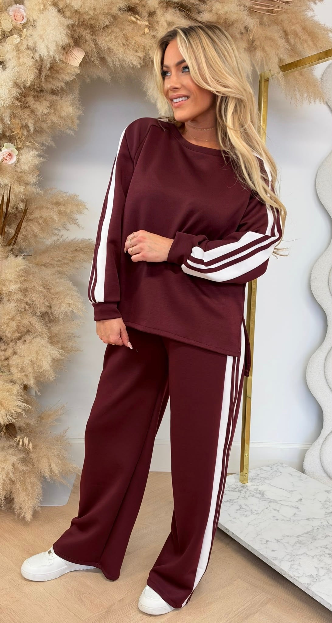 ADI STRIPE SET BORDEAUX