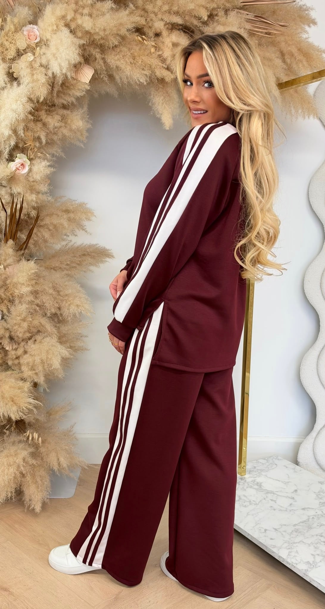 ADI STRIPE SET BORDEAUX