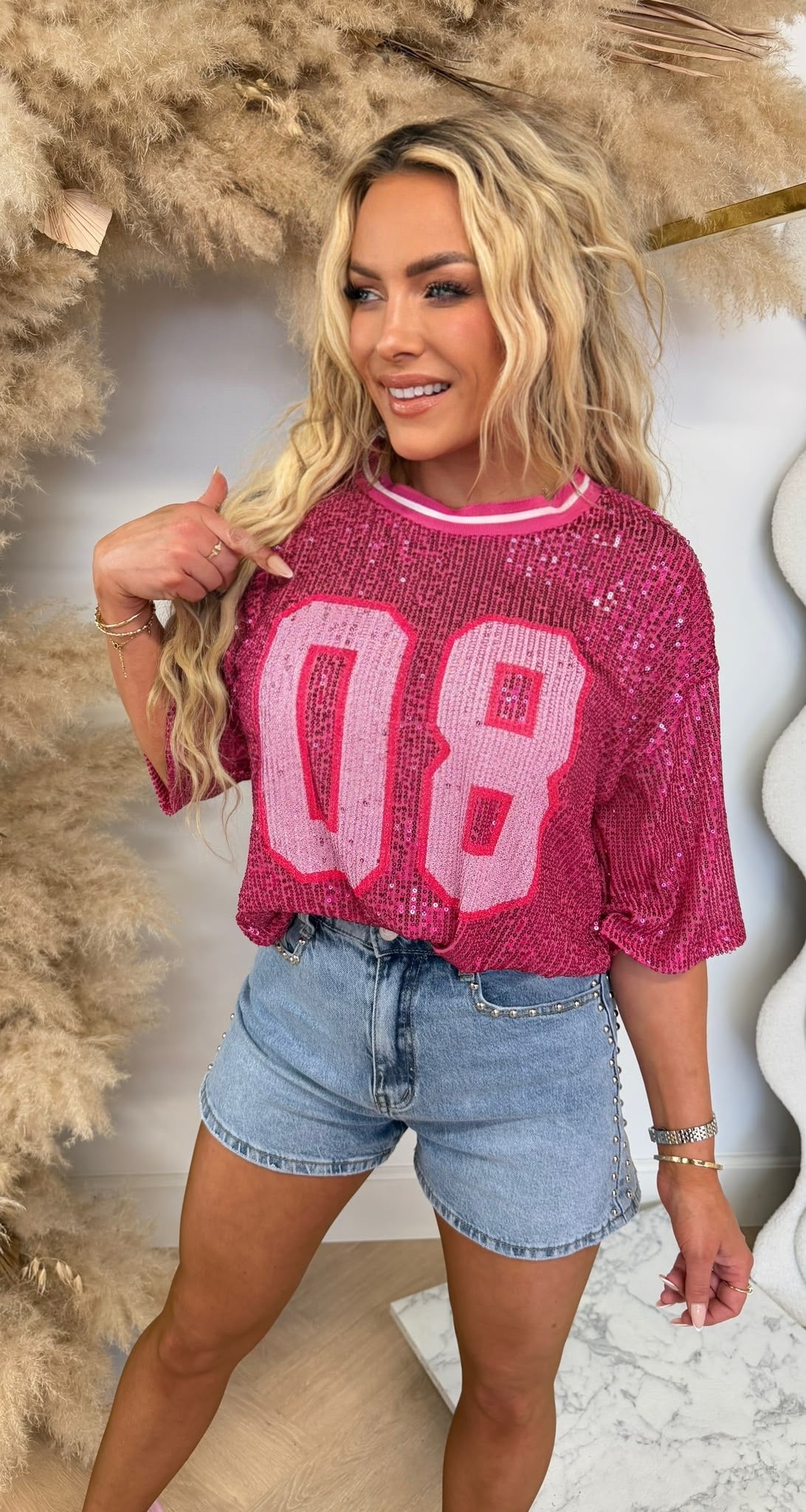ROBINE SPARKLE TEE FUCHSIA