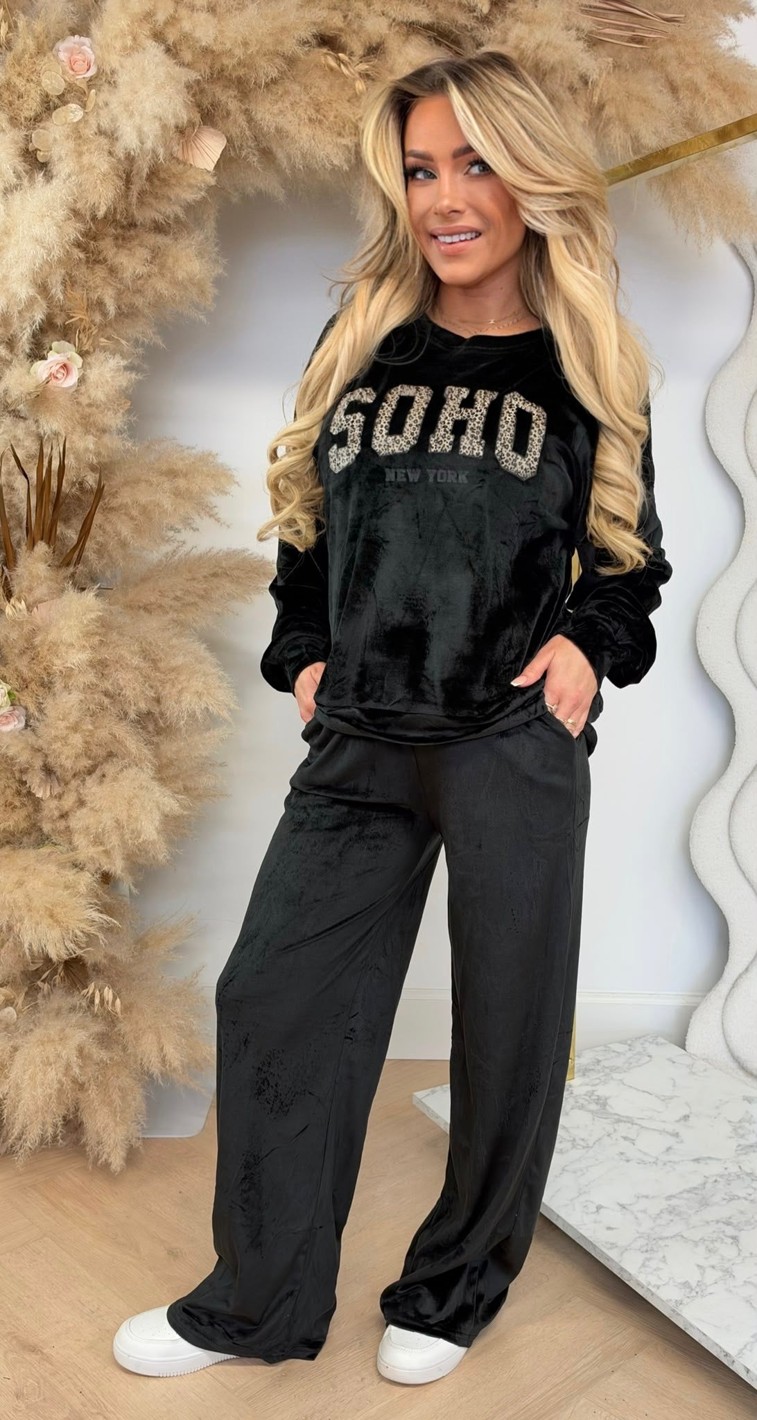 SOHO VELVET SET 1071 BLACK