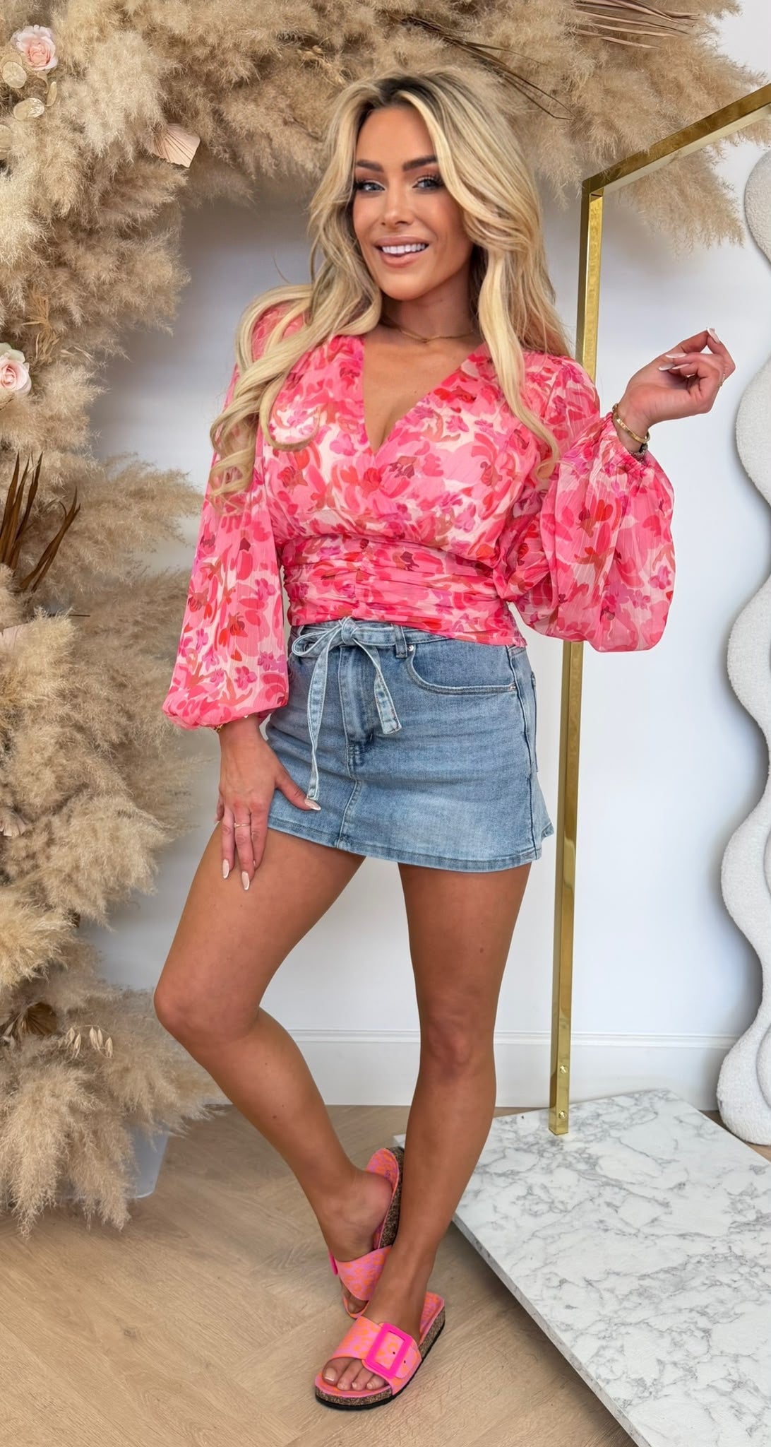 LUREX BLOEMIE TOP 5552 PINK