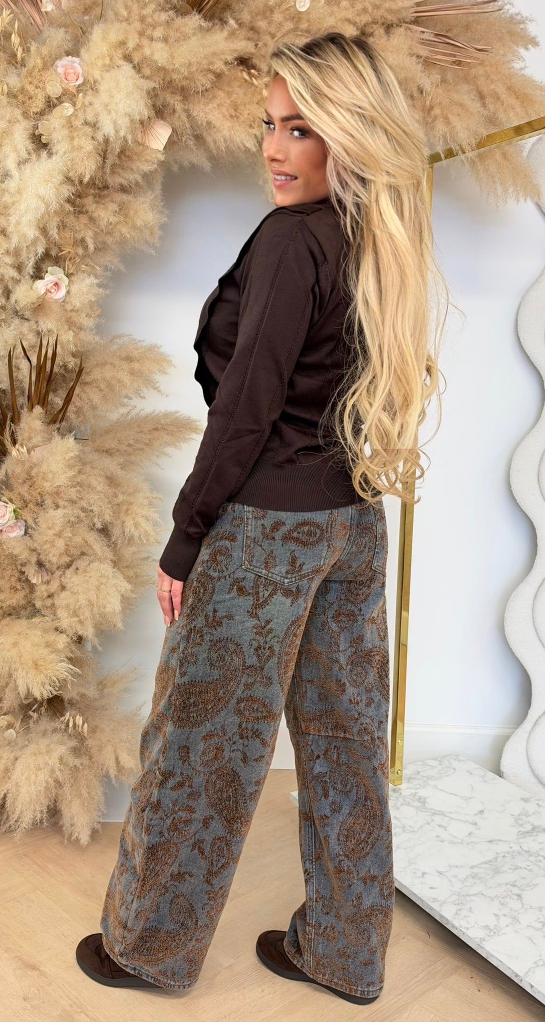LIEKE RUFFLE TOP 2966 CHOCO