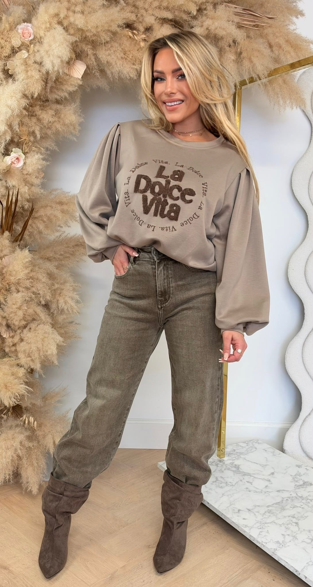 LA DOLCE VITA SWEAT TAUPE