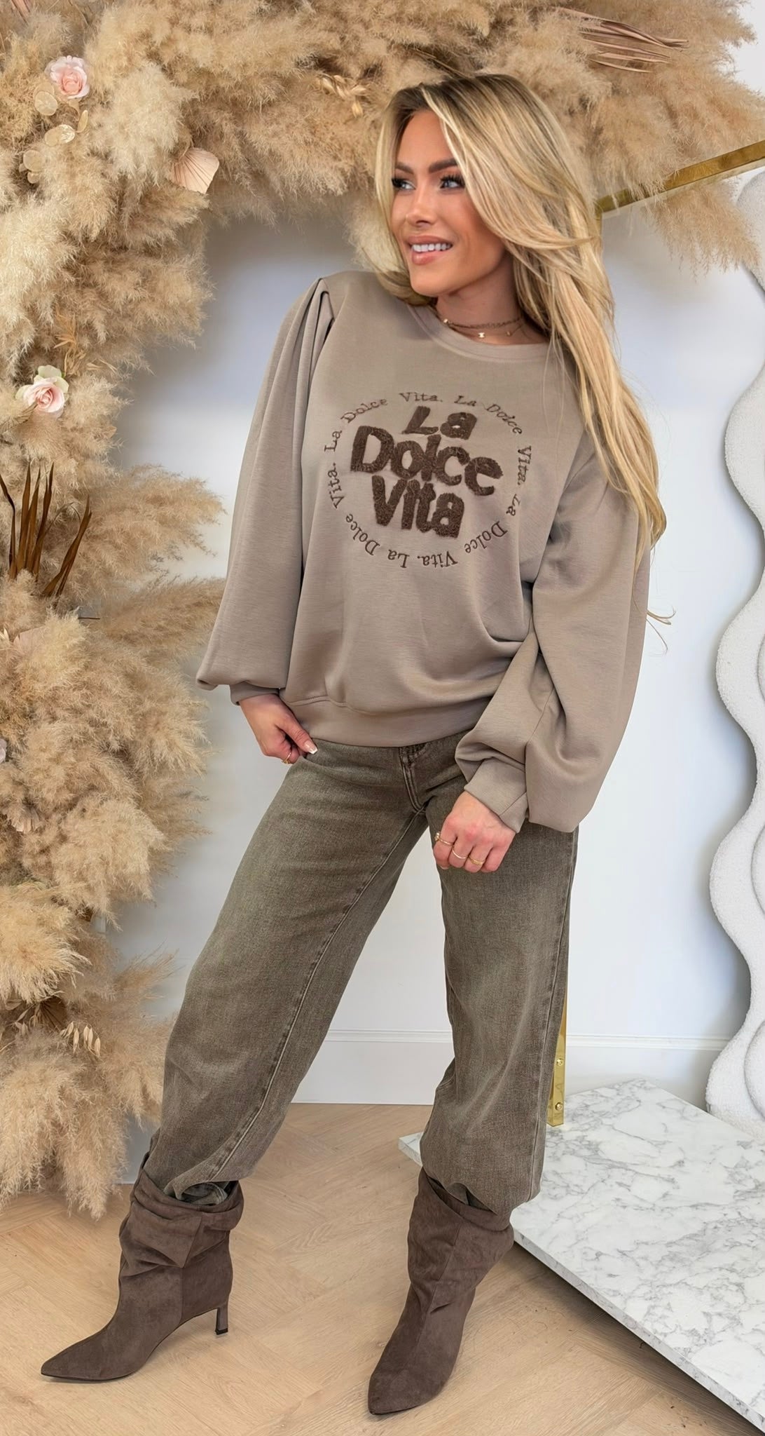 LA DOLCE VITA SWEAT TAUPE