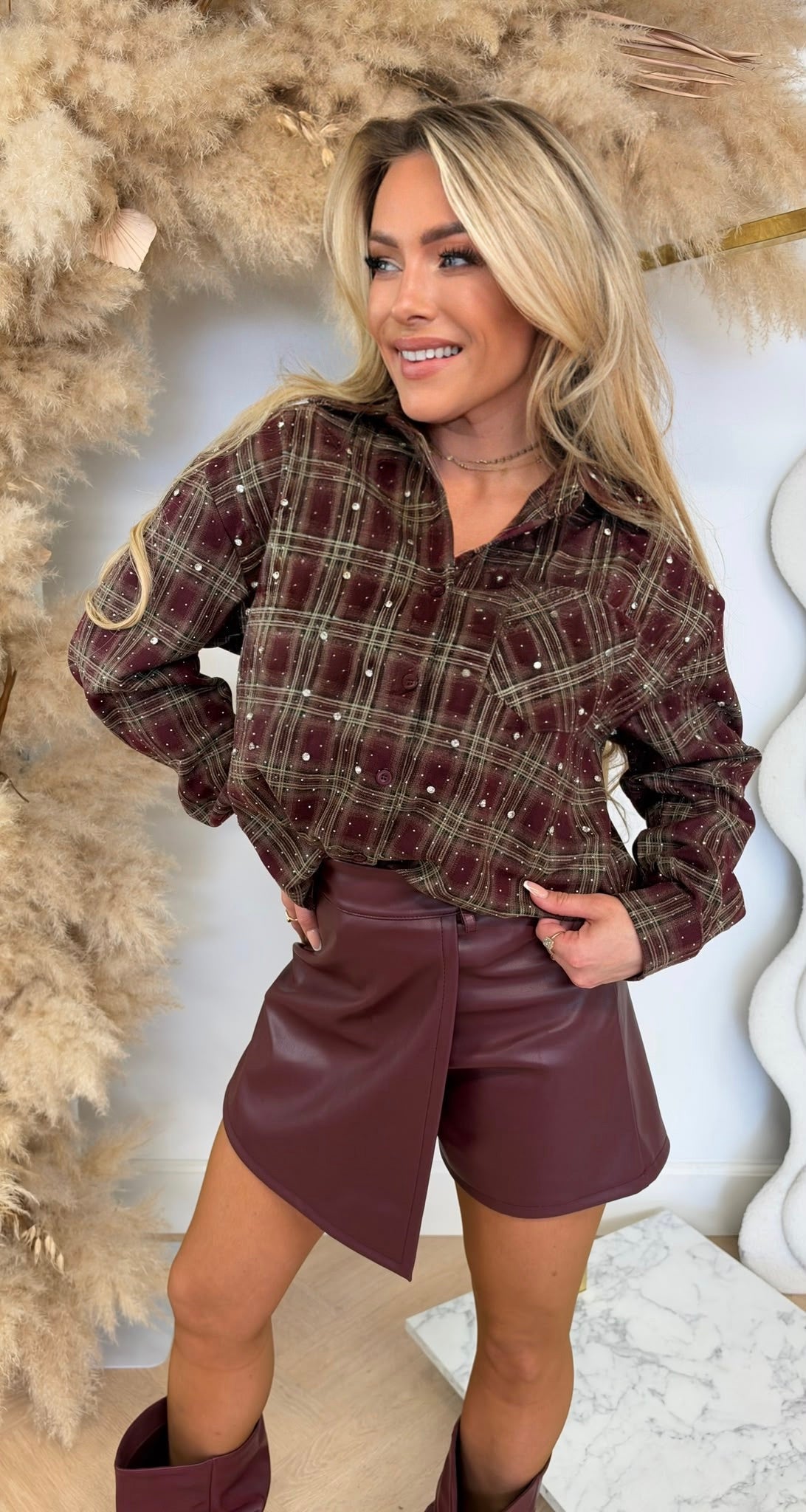 BIG DIAMOND BLOUSE 126 BORDEAUX
