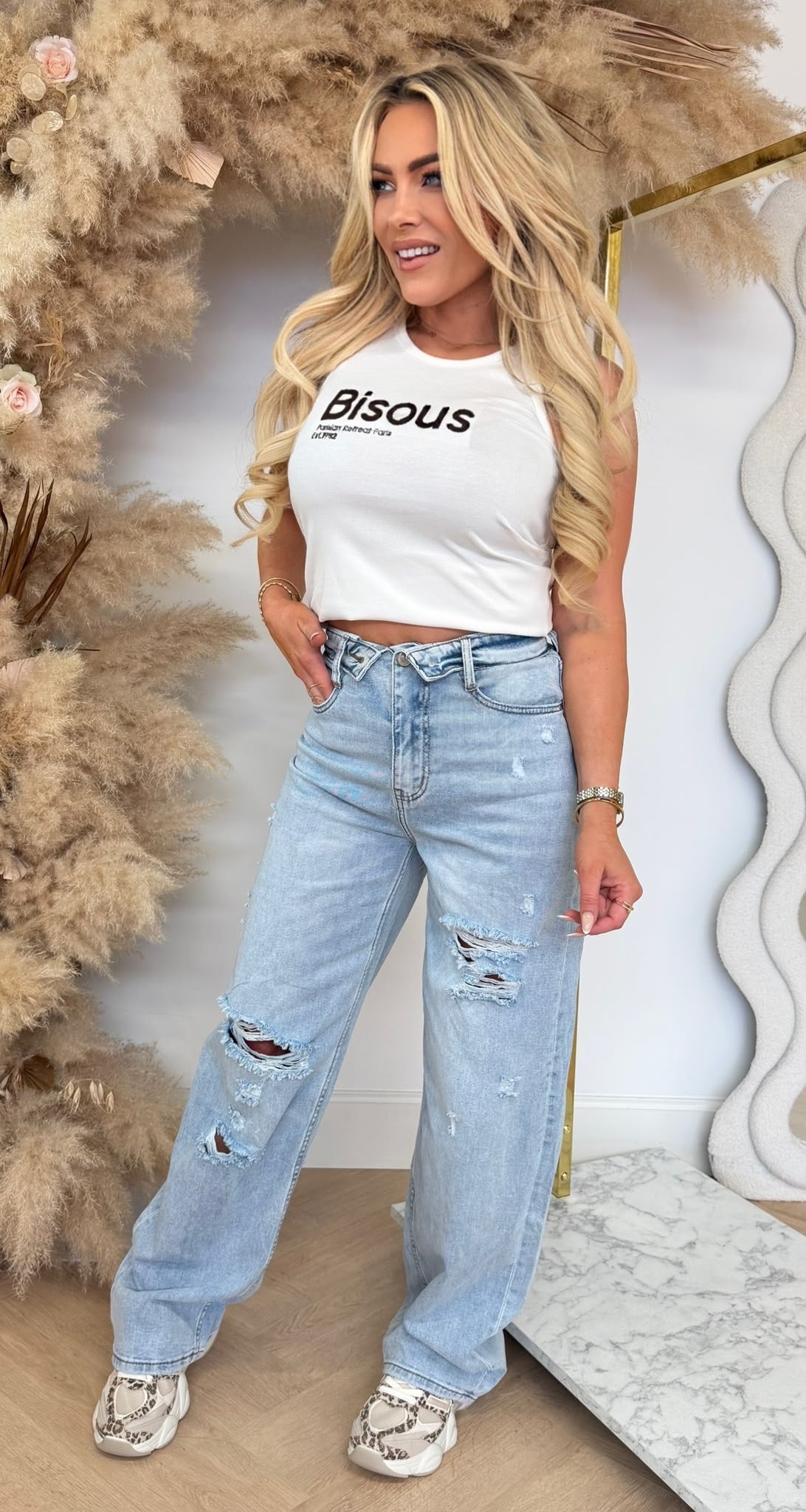 BISOUS TOP 1033 OFFWHITE