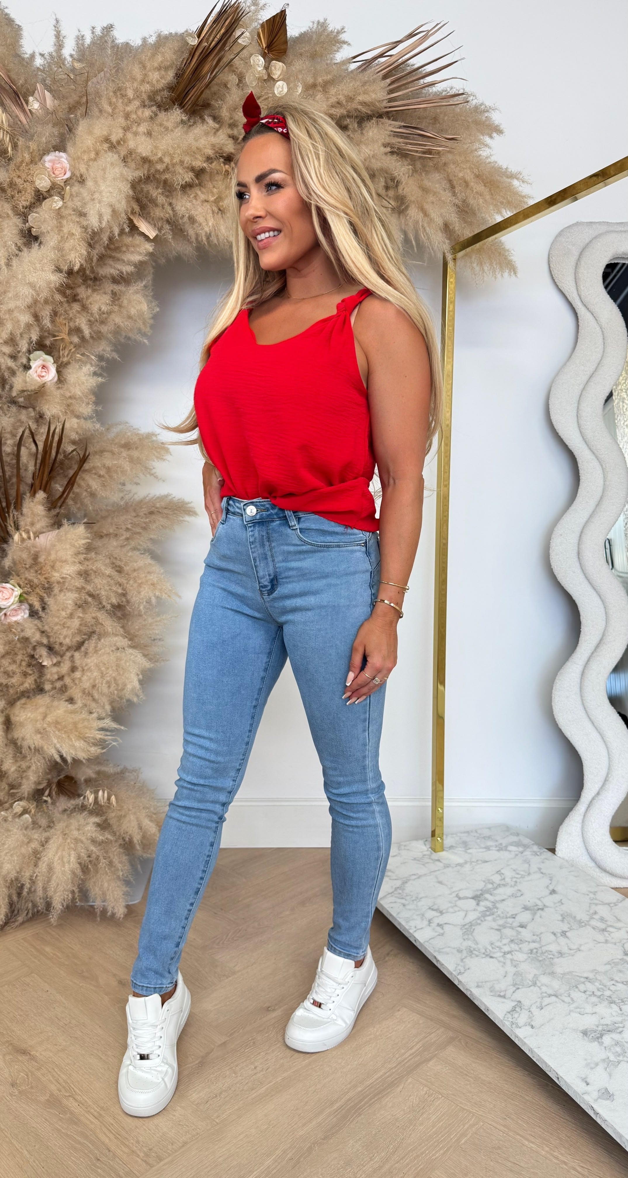 JAZZY KNOT TOP RED