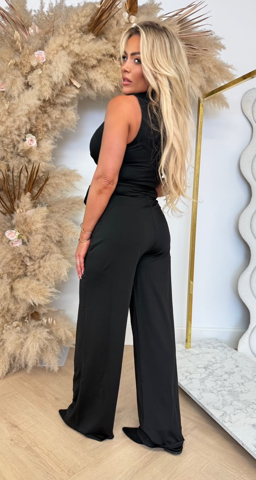 BY SWAN SLEEVELESS JUMPSUIT 8783 BLACK