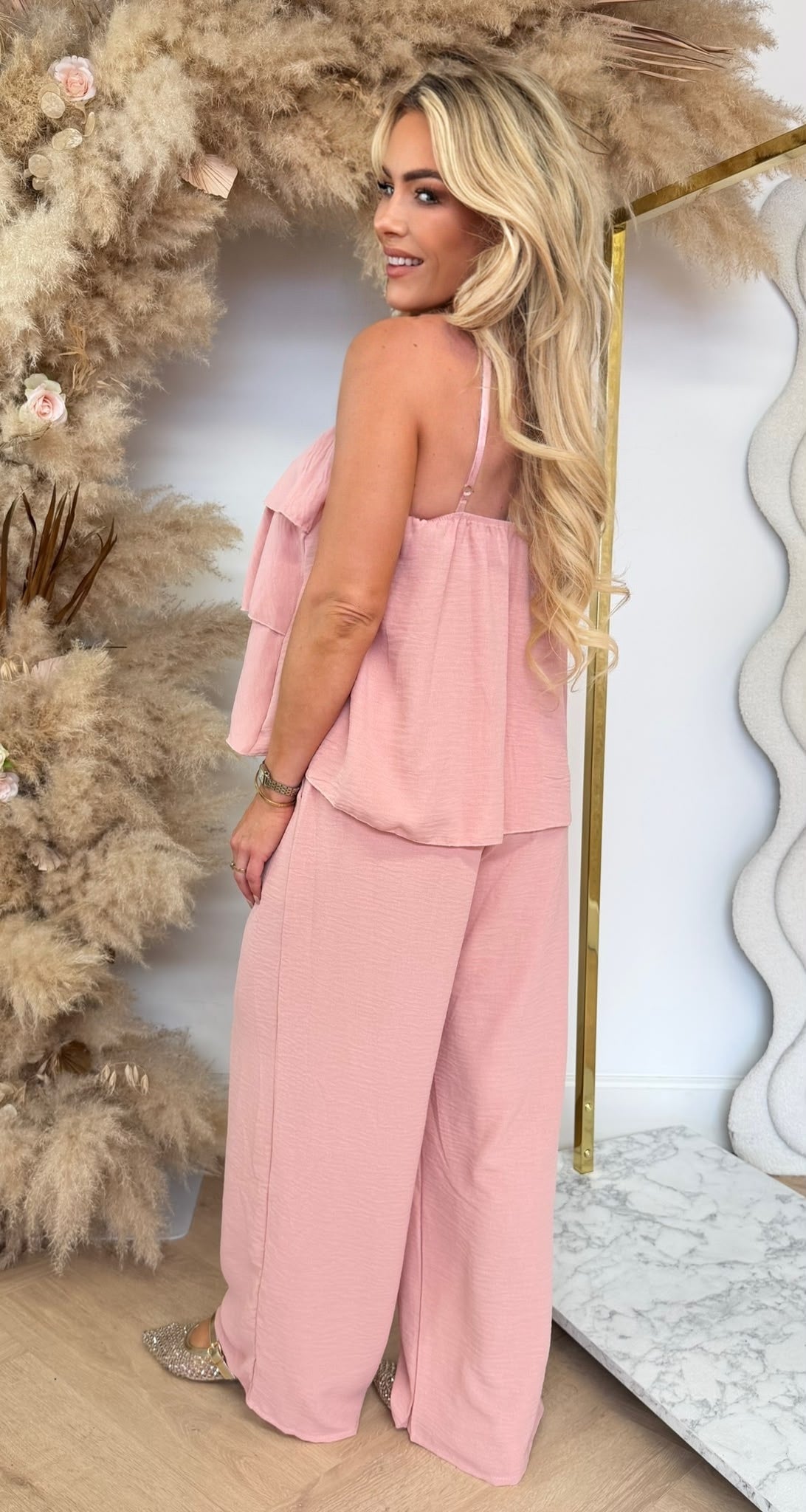 RUFFLY 2 PIECE SET PINK