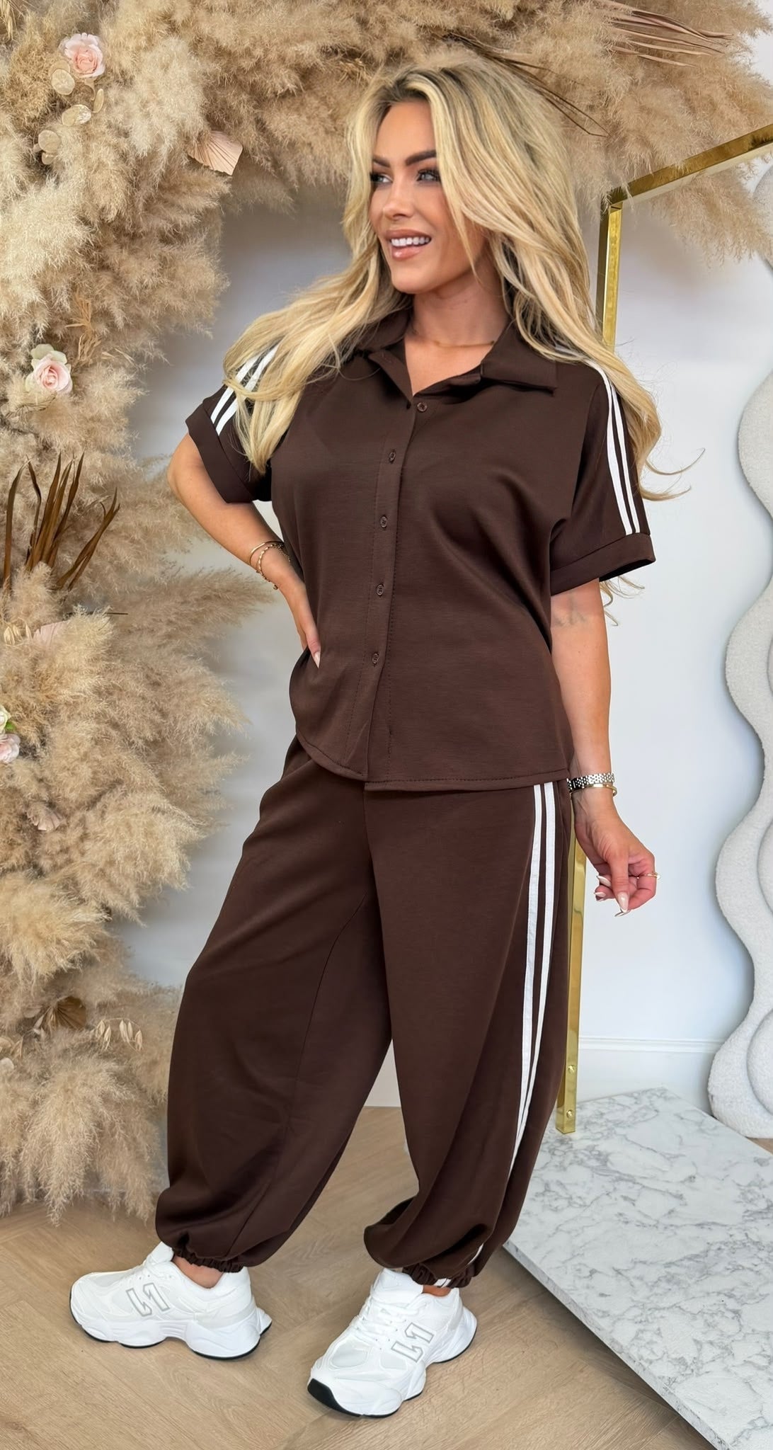 CHAYENNE STRIPE SET CHOCO