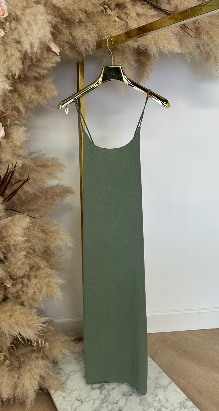DAZY BOHI MAXI DRESS OLIVE