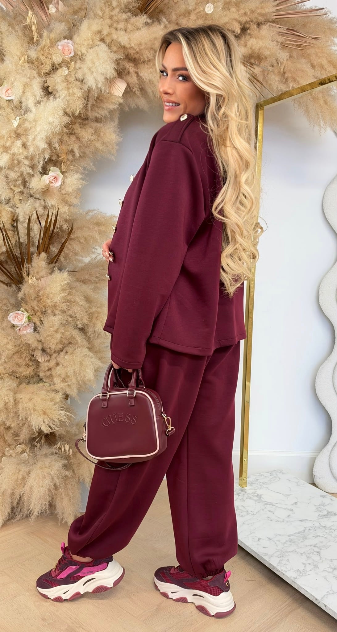 BALMAINATION 2 PIECE SET BORDEAUX
