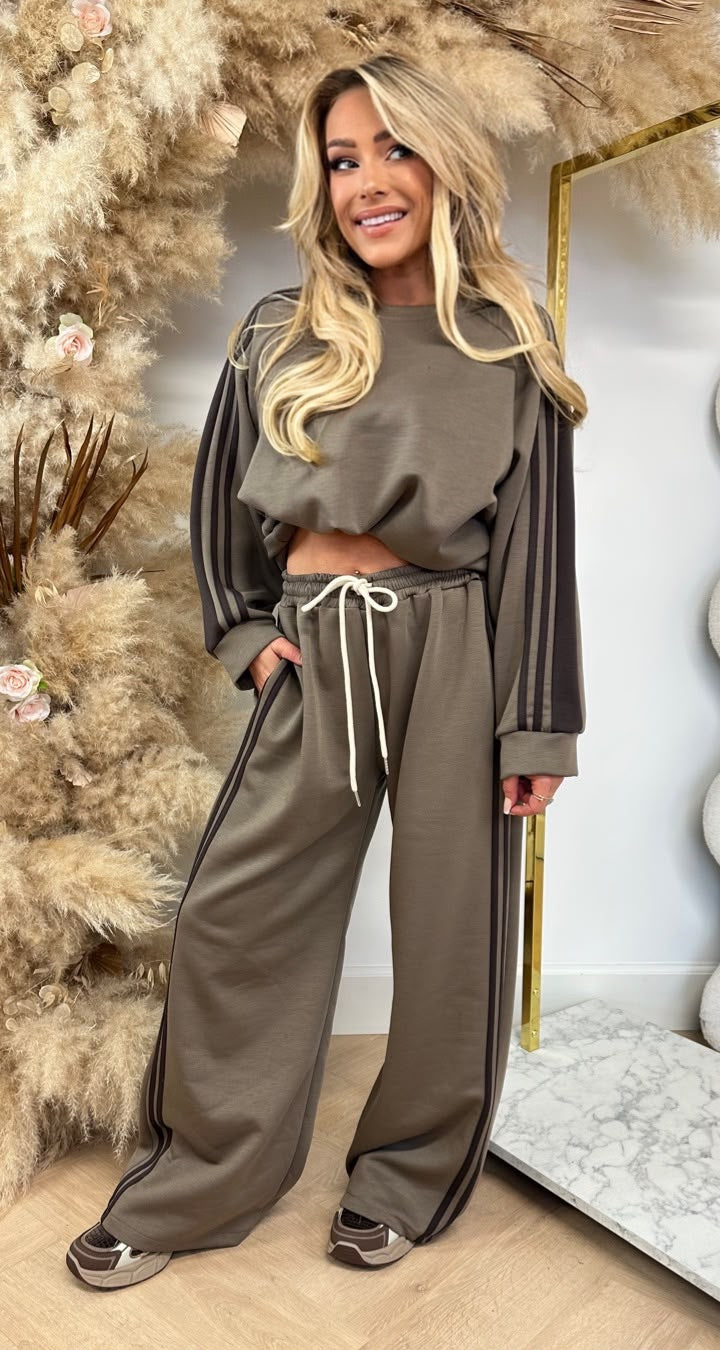 ADI STRIPE SET TAUPE