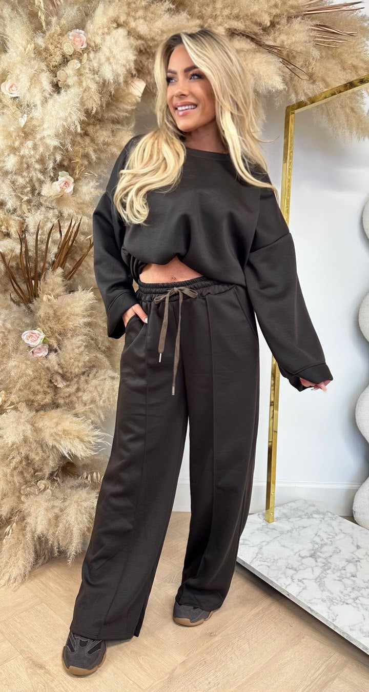 DJOEKE COMFY 2 PIECE SET CHOCO