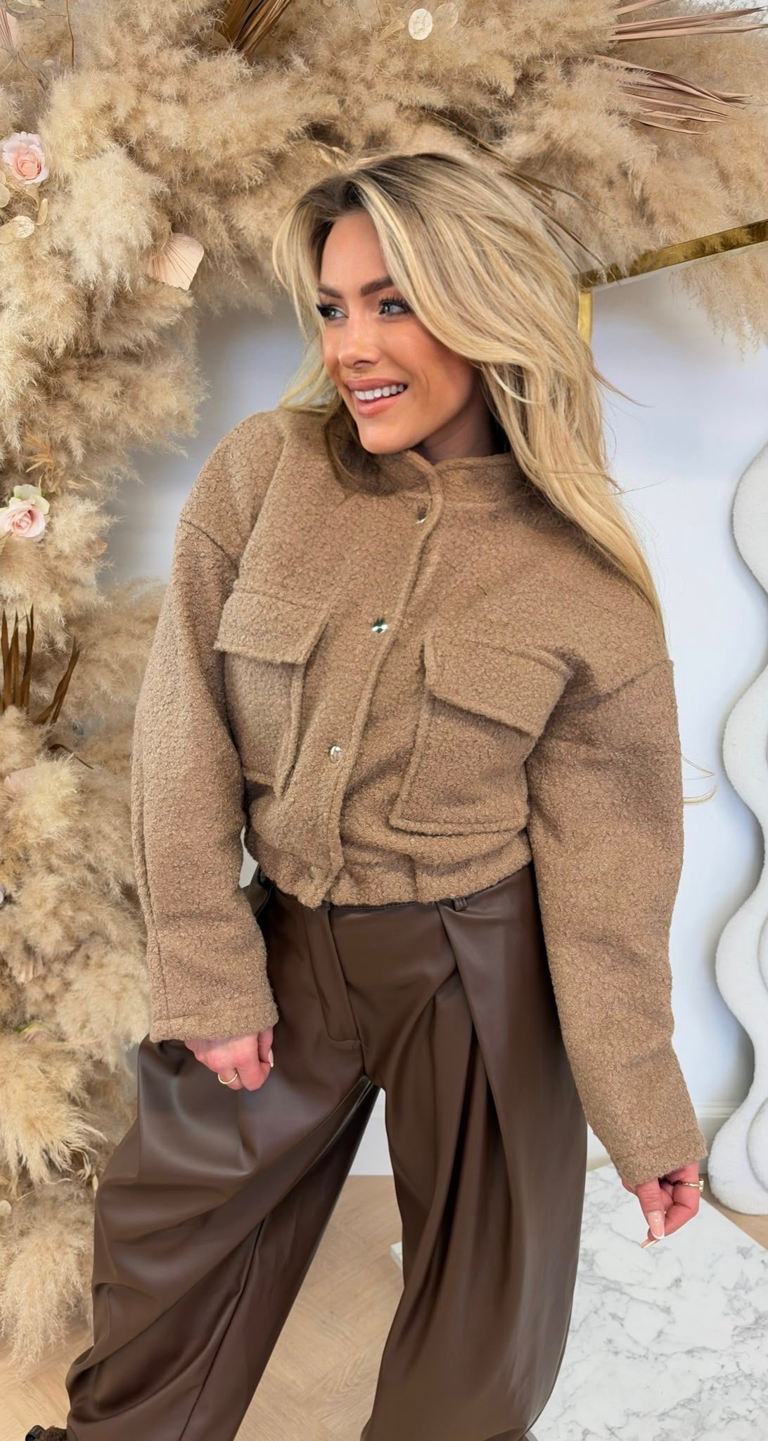 TEDDY BOMBER JACKET CAMEL