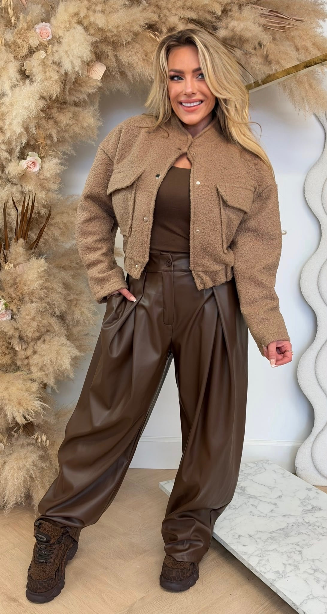TEDDY BOMBER JACKET CAMEL