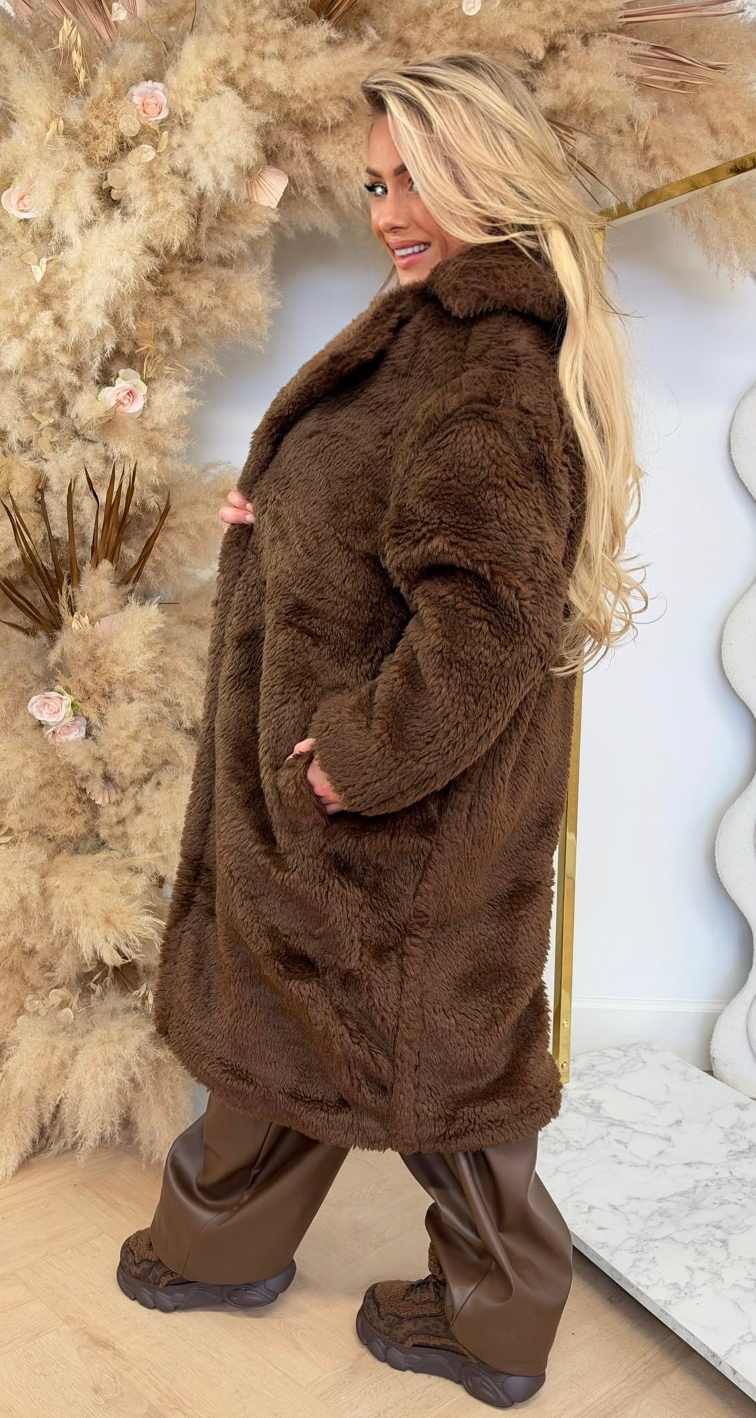 KIKI TEDDY COAT 8768 CHOCO