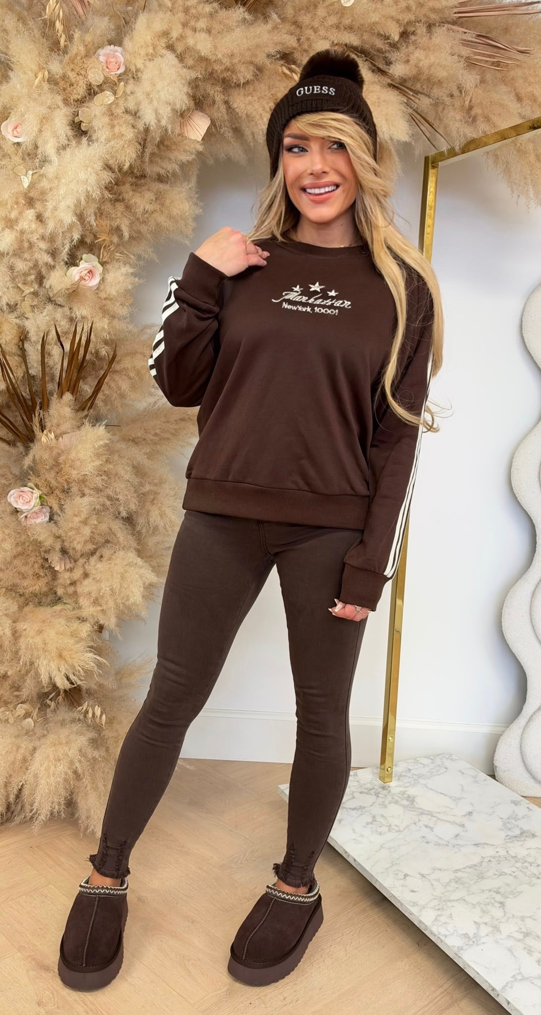 MANHATTON STAR SWEAT 8011653 COFFEE