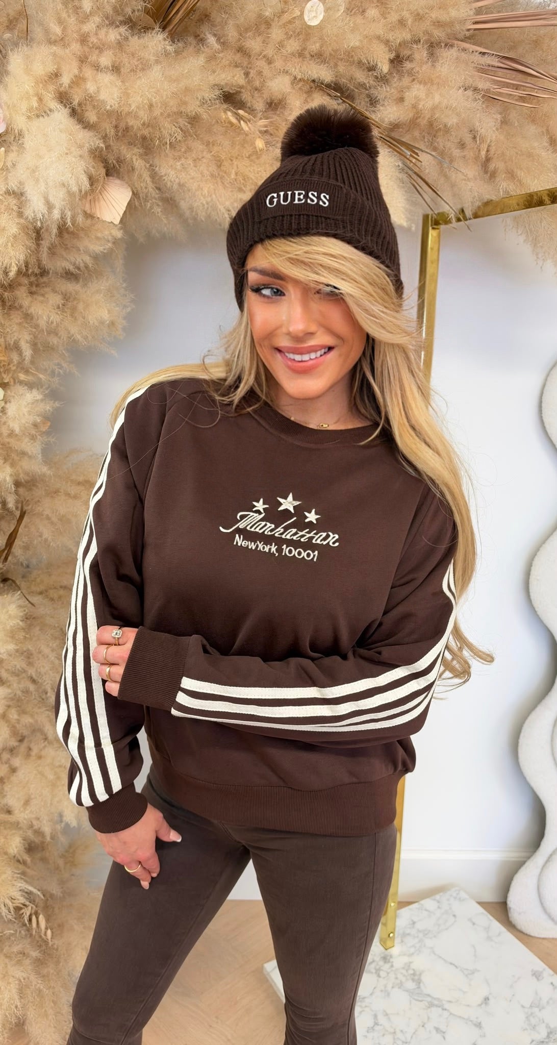 MANHATTON STAR SWEAT 8011653 COFFEE