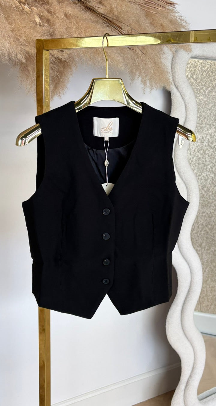 LULU GILET 014 BLACK