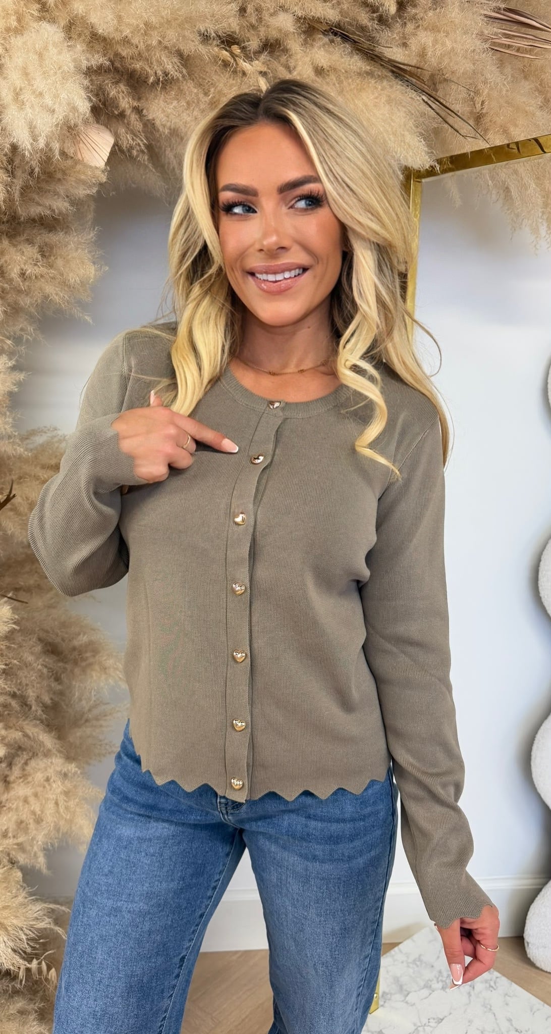 CUTE HEART TOP/VEST 5531 TAUPE