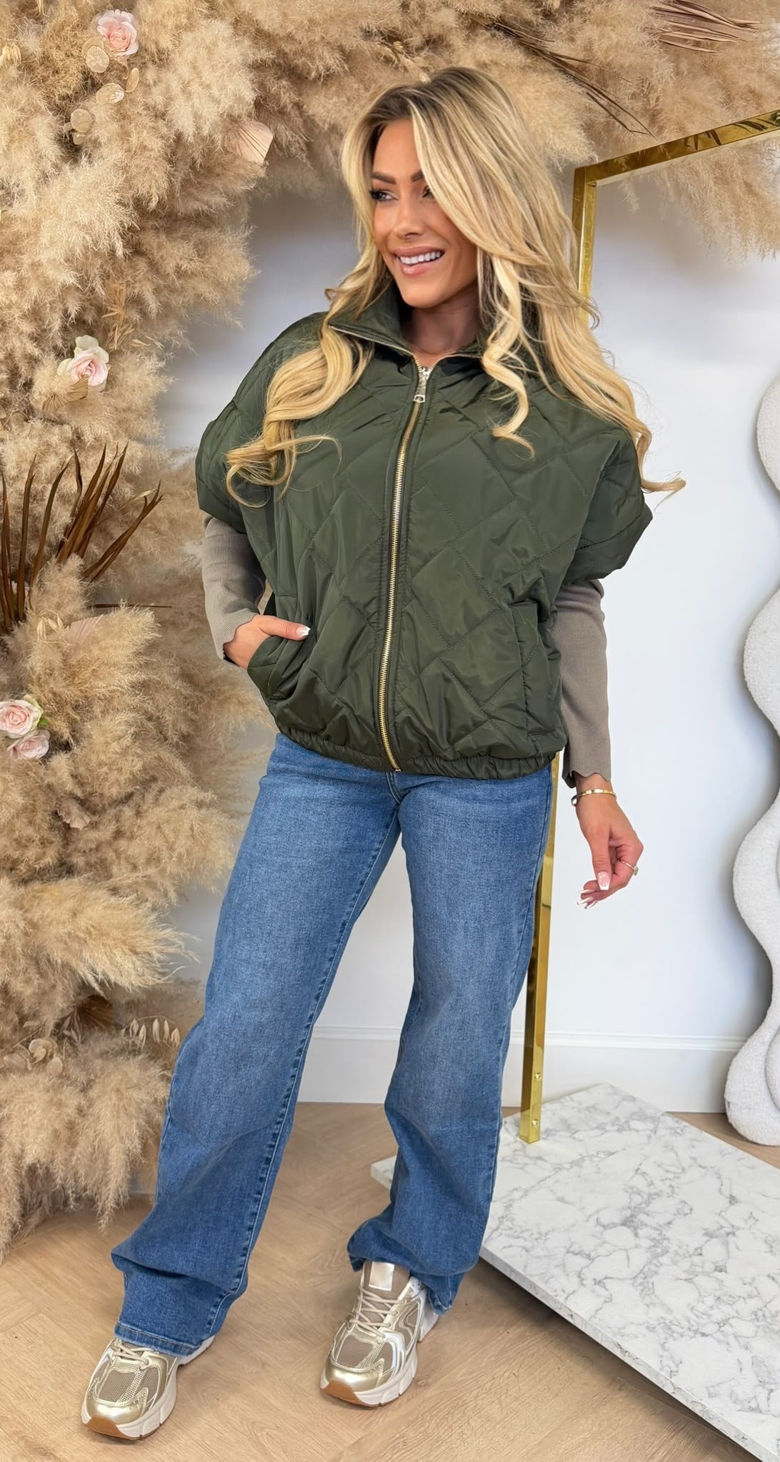 FASHION BODYWARMER ARMYGREEN