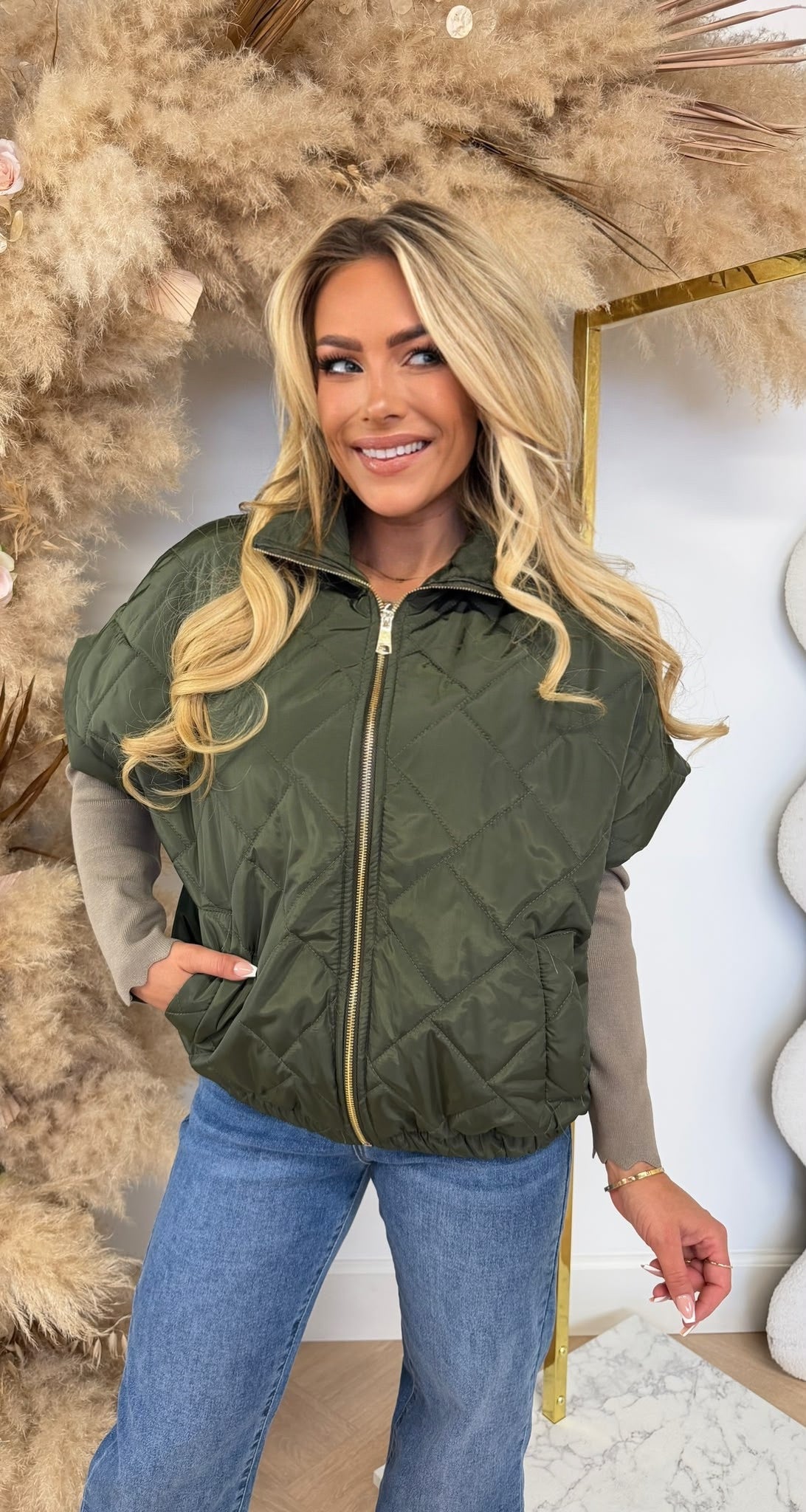 FASHION BODYWARMER ARMYGREEN