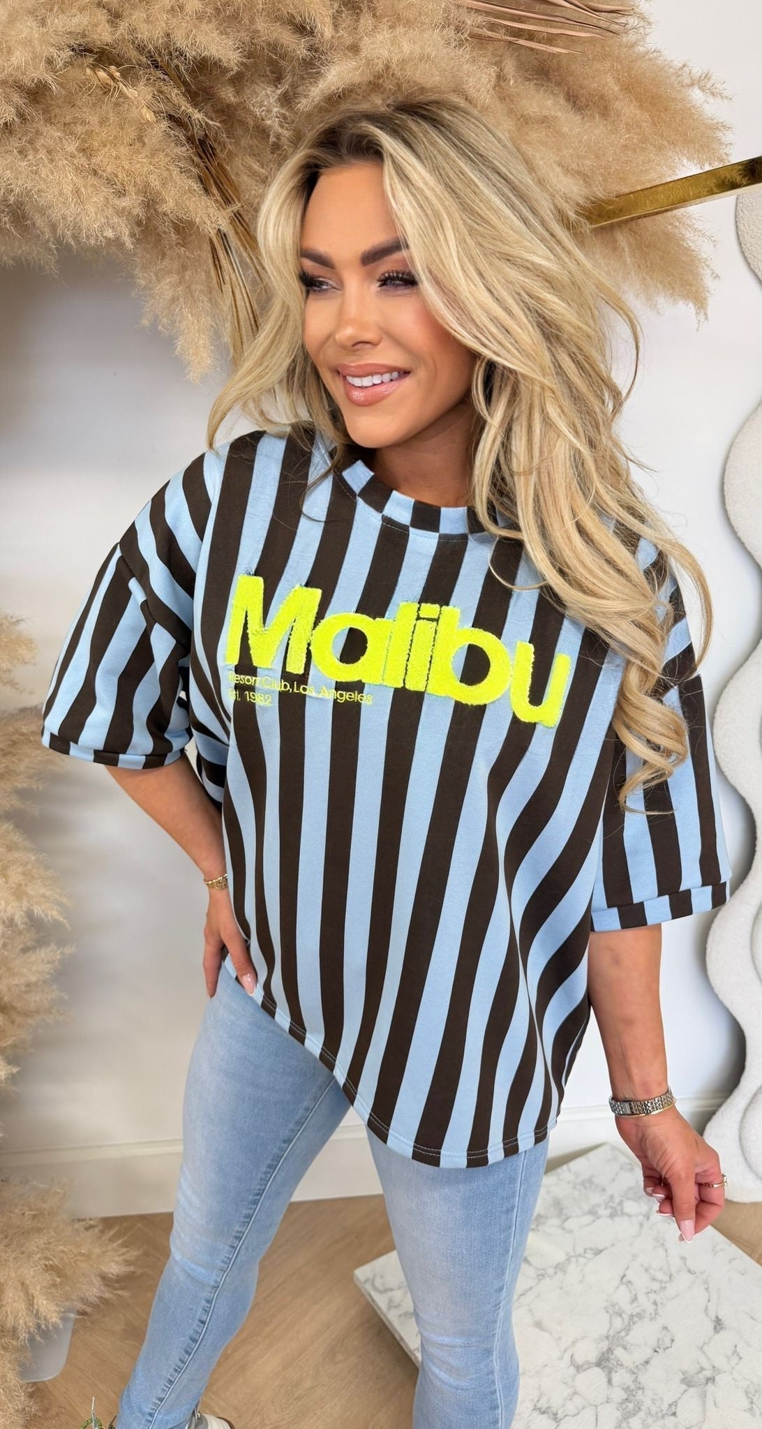 MALIBU STRIPE SHIRT 20614 BLUE