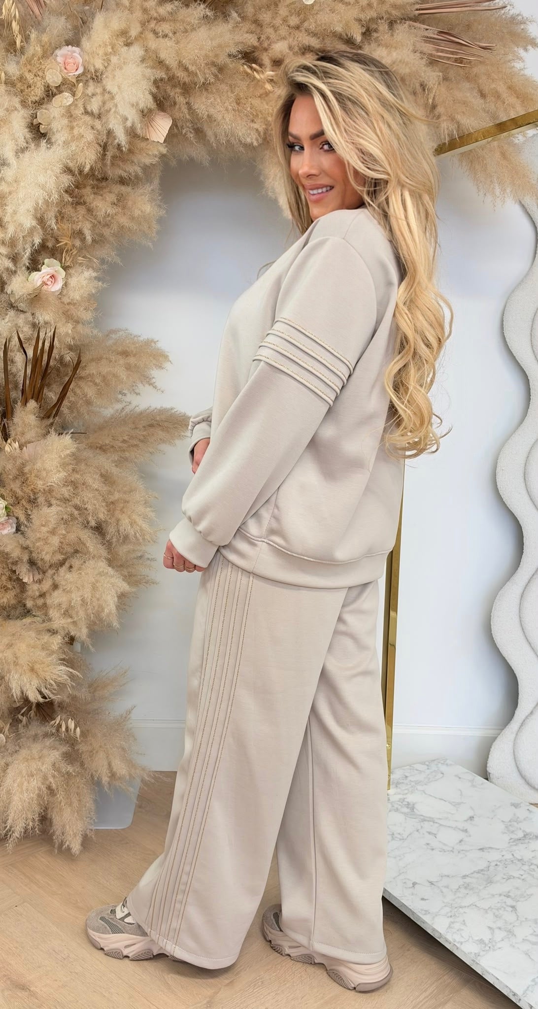NAOMI GOLDY SET BEIGE