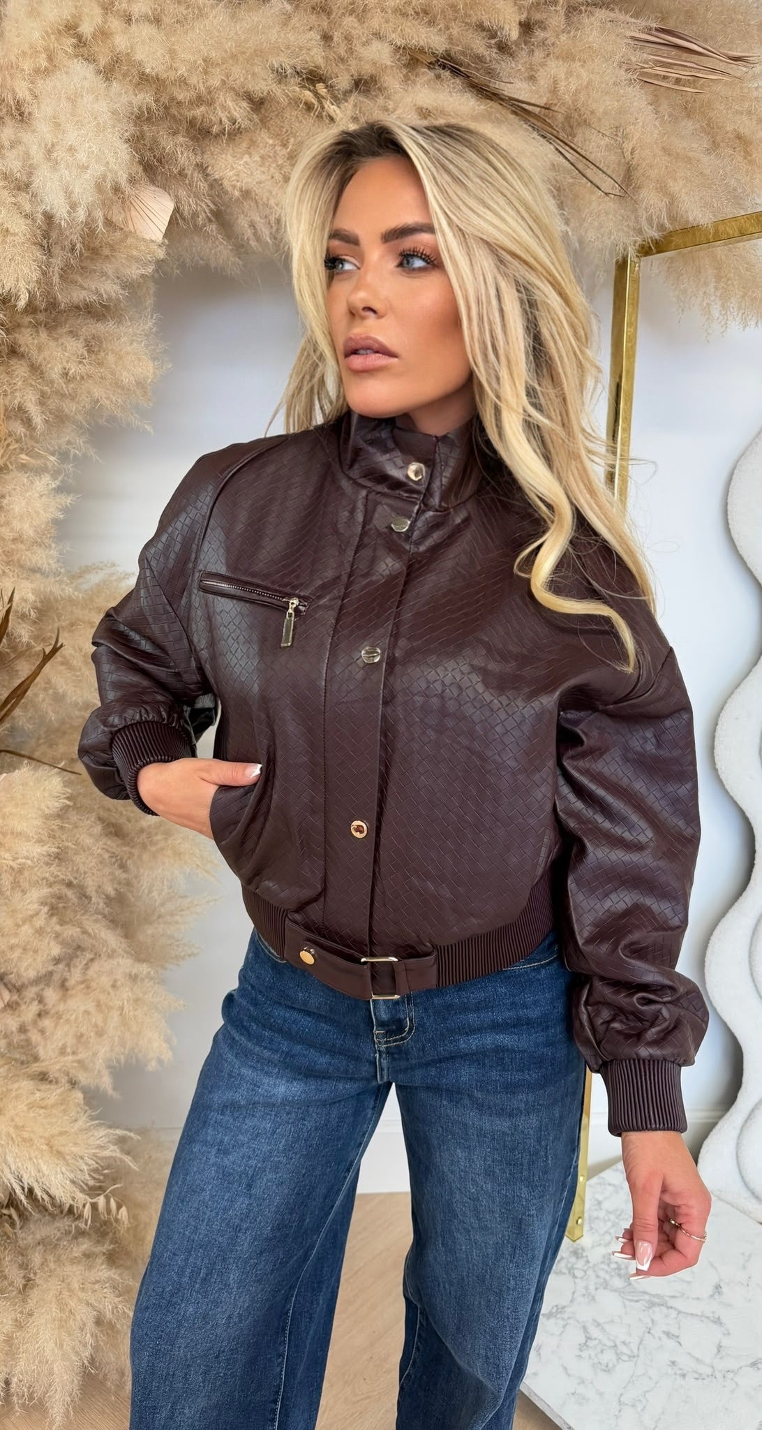 WOVEN LUXE JACKET 6287 BORDEAUX
