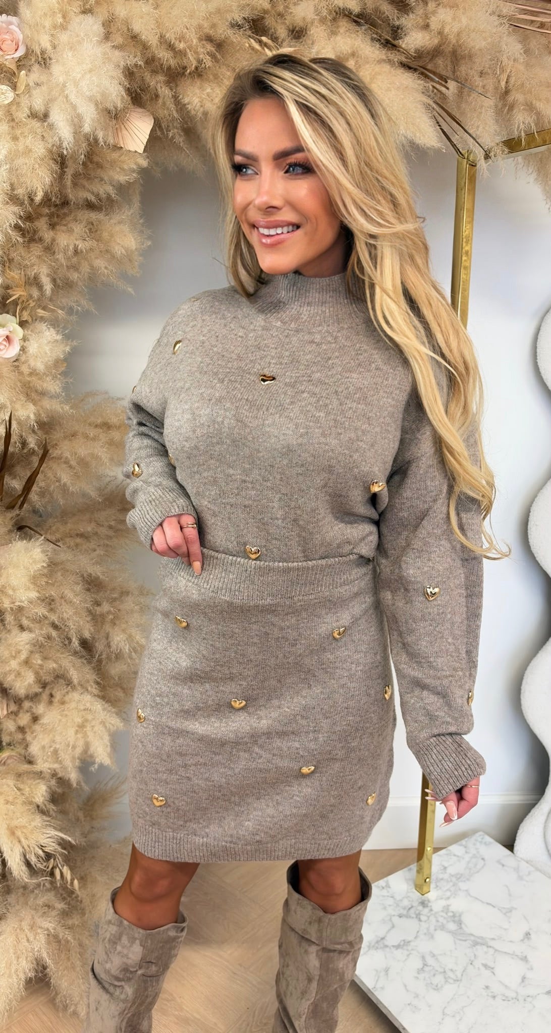 ENDLESS LOVE KNIT SET 817 TAUPE