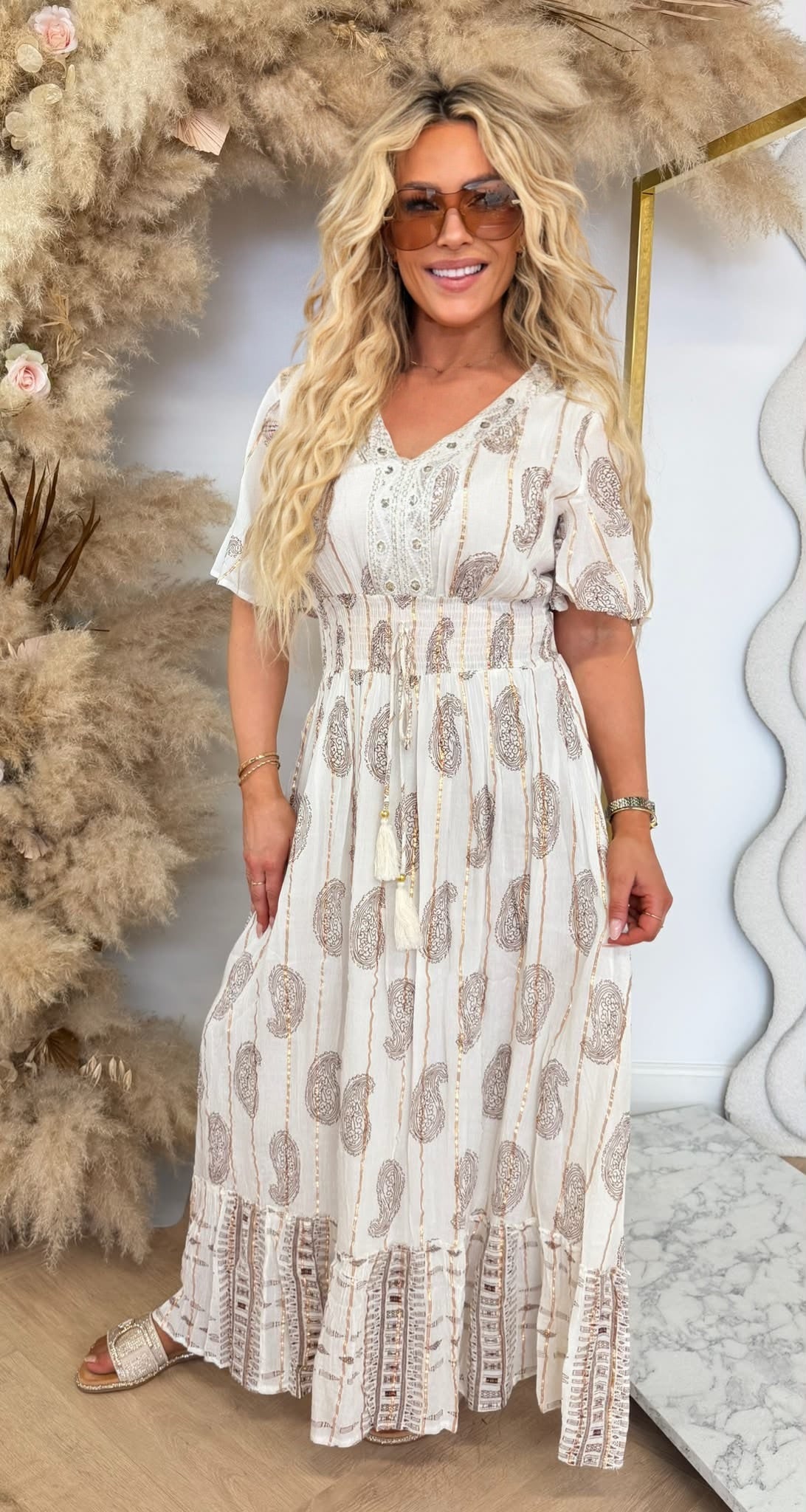 FEMME IBIZA DRESS 2002 CREME