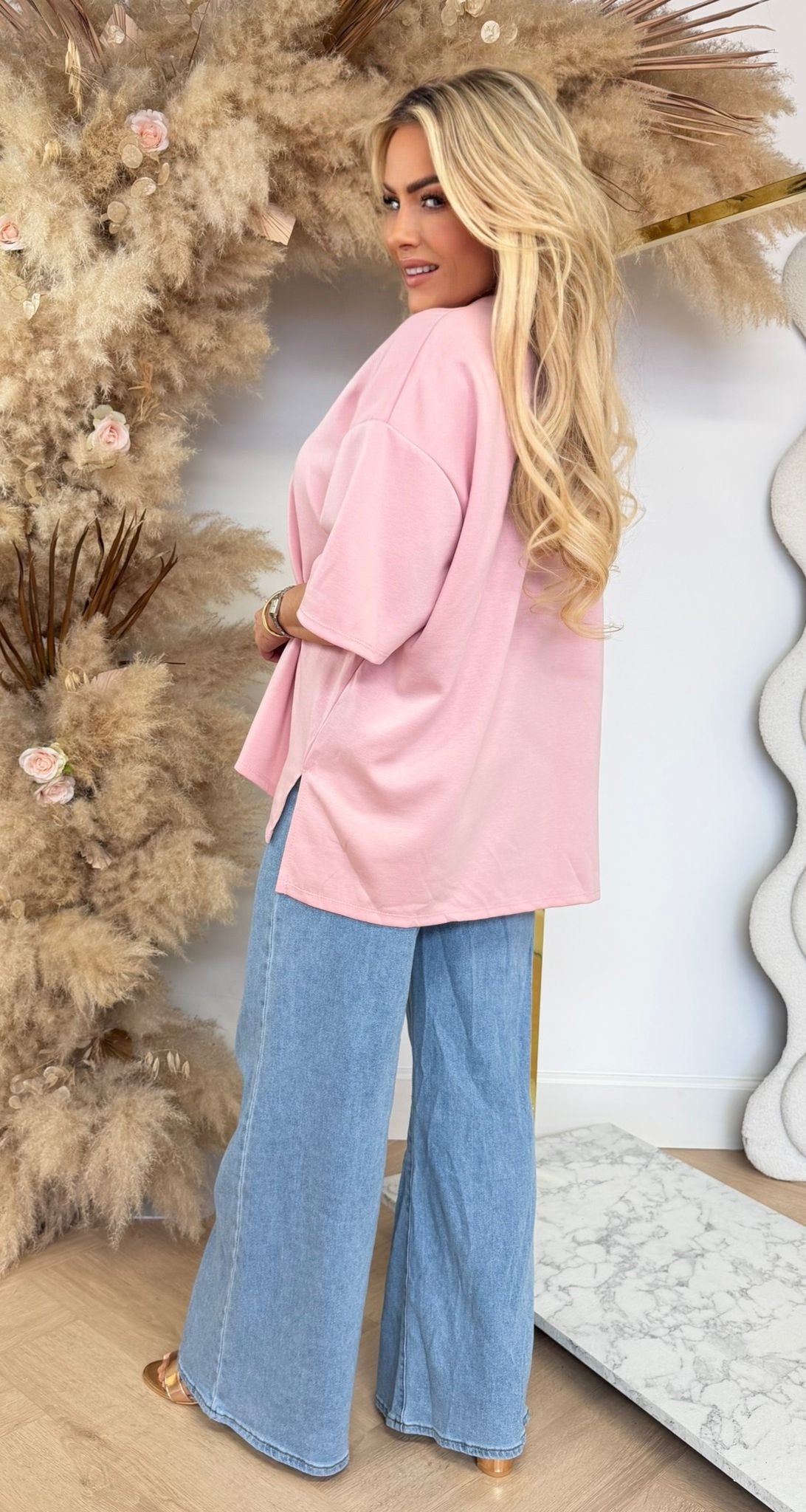 BASIC OVERSIZED TEE PINK