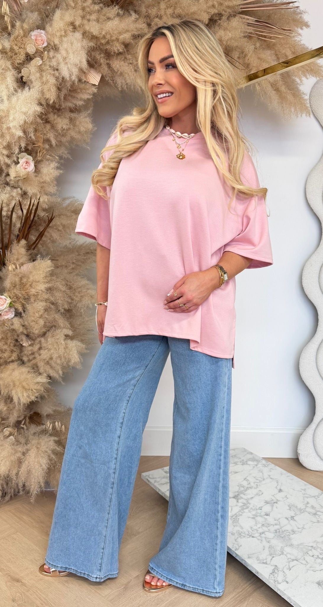 BASIC OVERSIZED TEE PINK