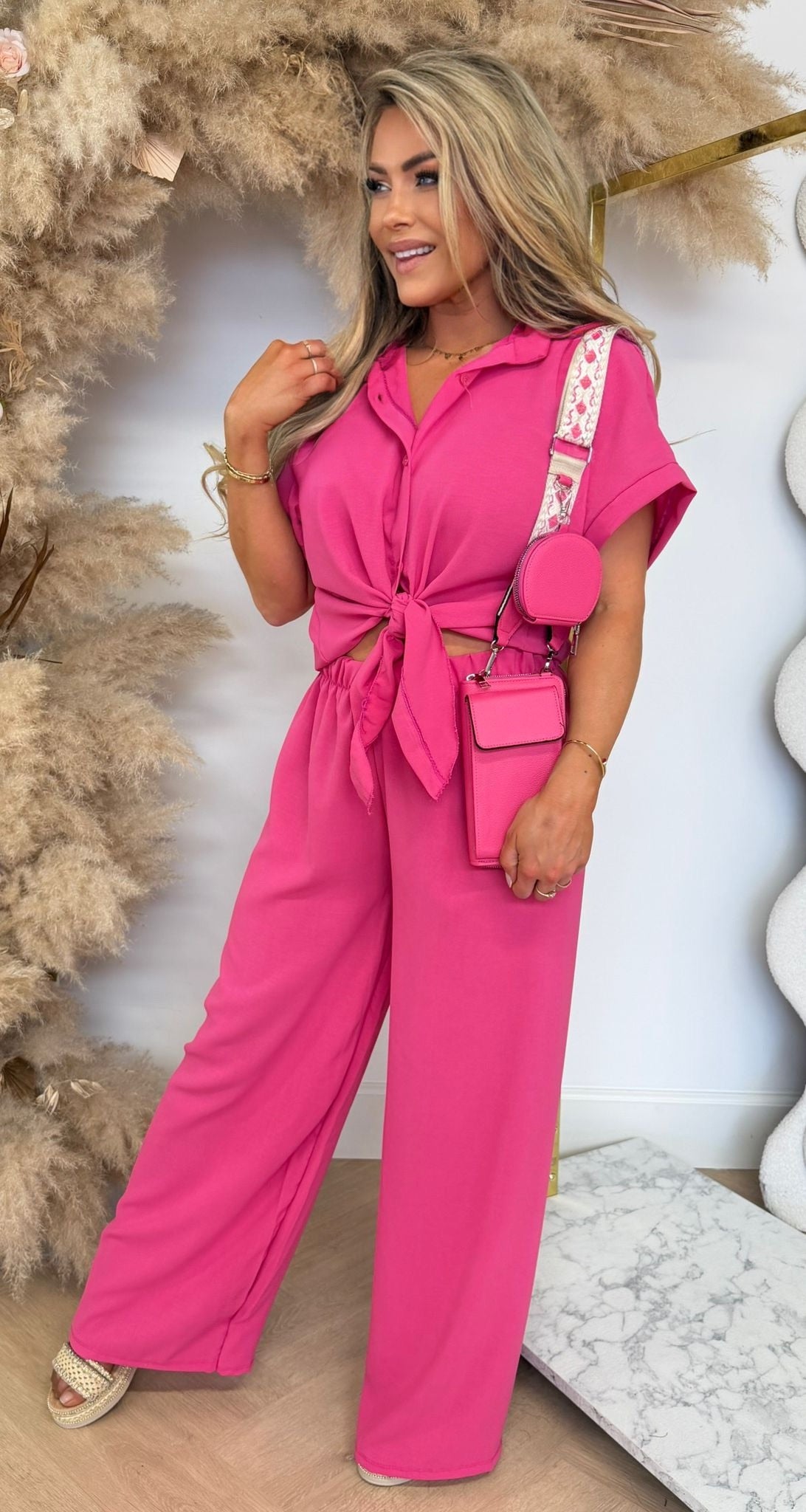 SCHLICHTES EDLES CO-ORD SET FUCHSIA