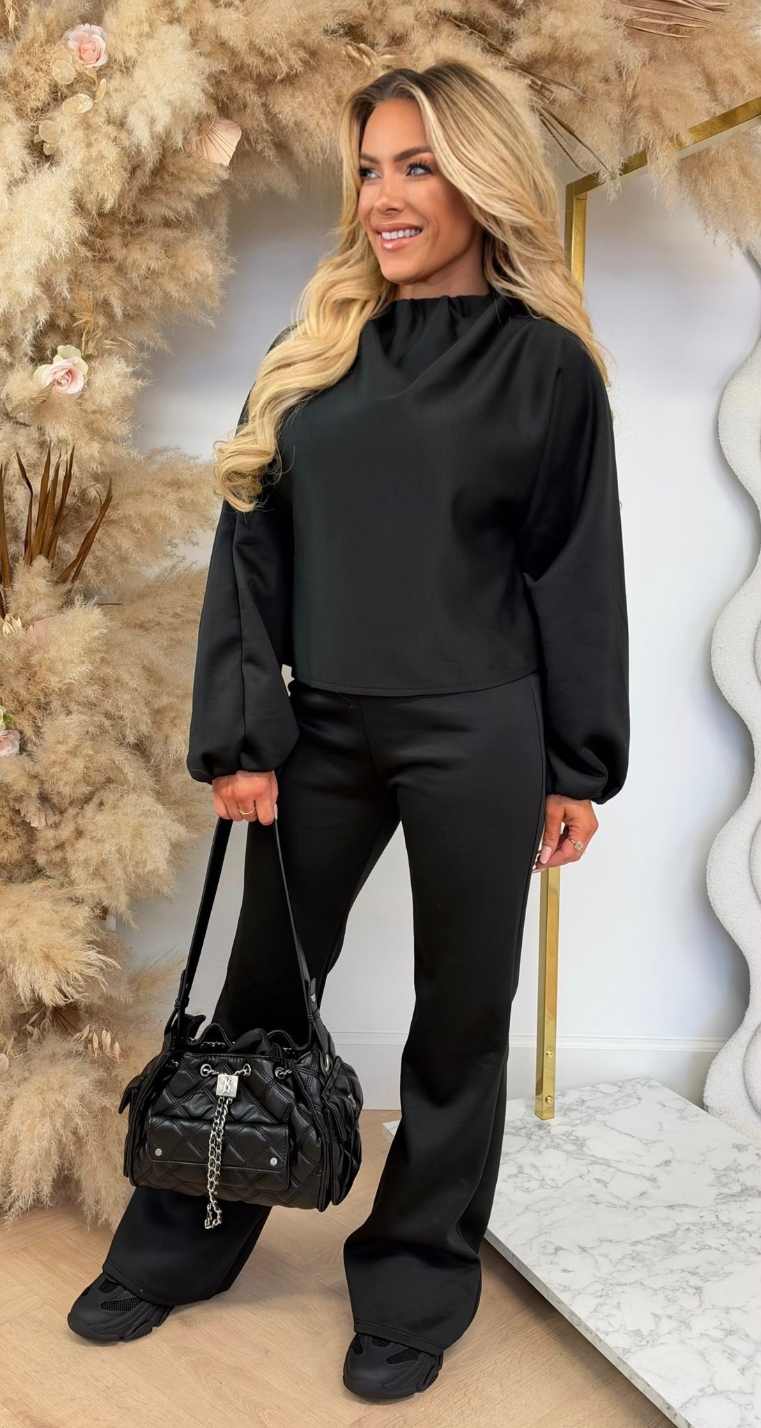 KIRA BASIC FLARED SET BLACK