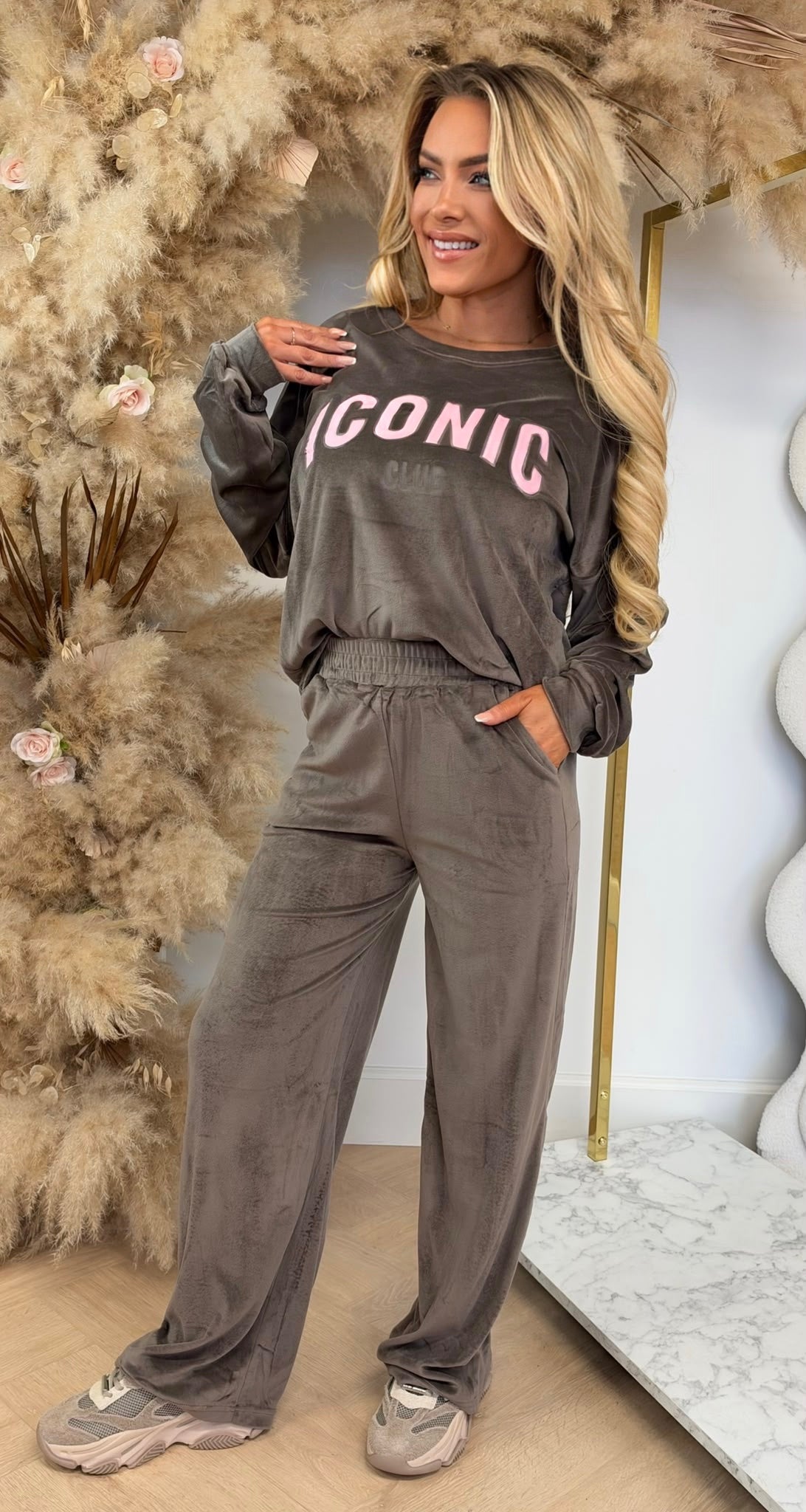 BEST ICONIC VELVET SET 1073 TAUPE