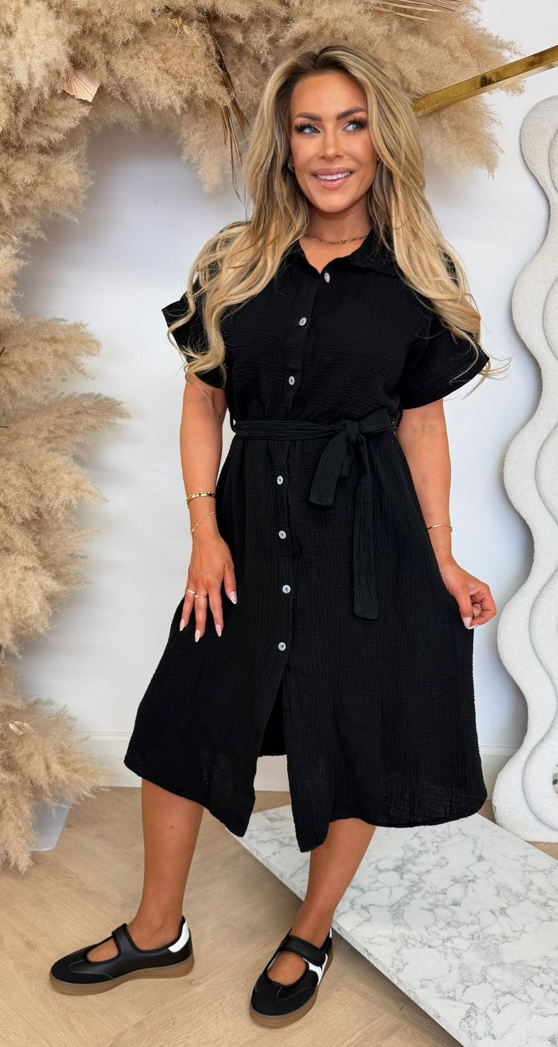 JESSIE MOUSSELINE LUS DRESS BLACK