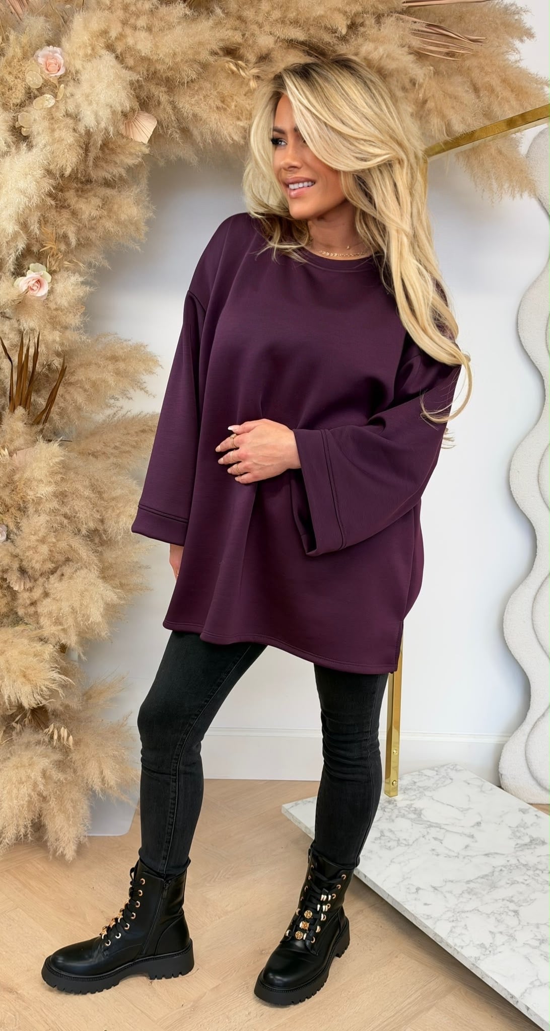 OVERSIZED SWEAT PLUM