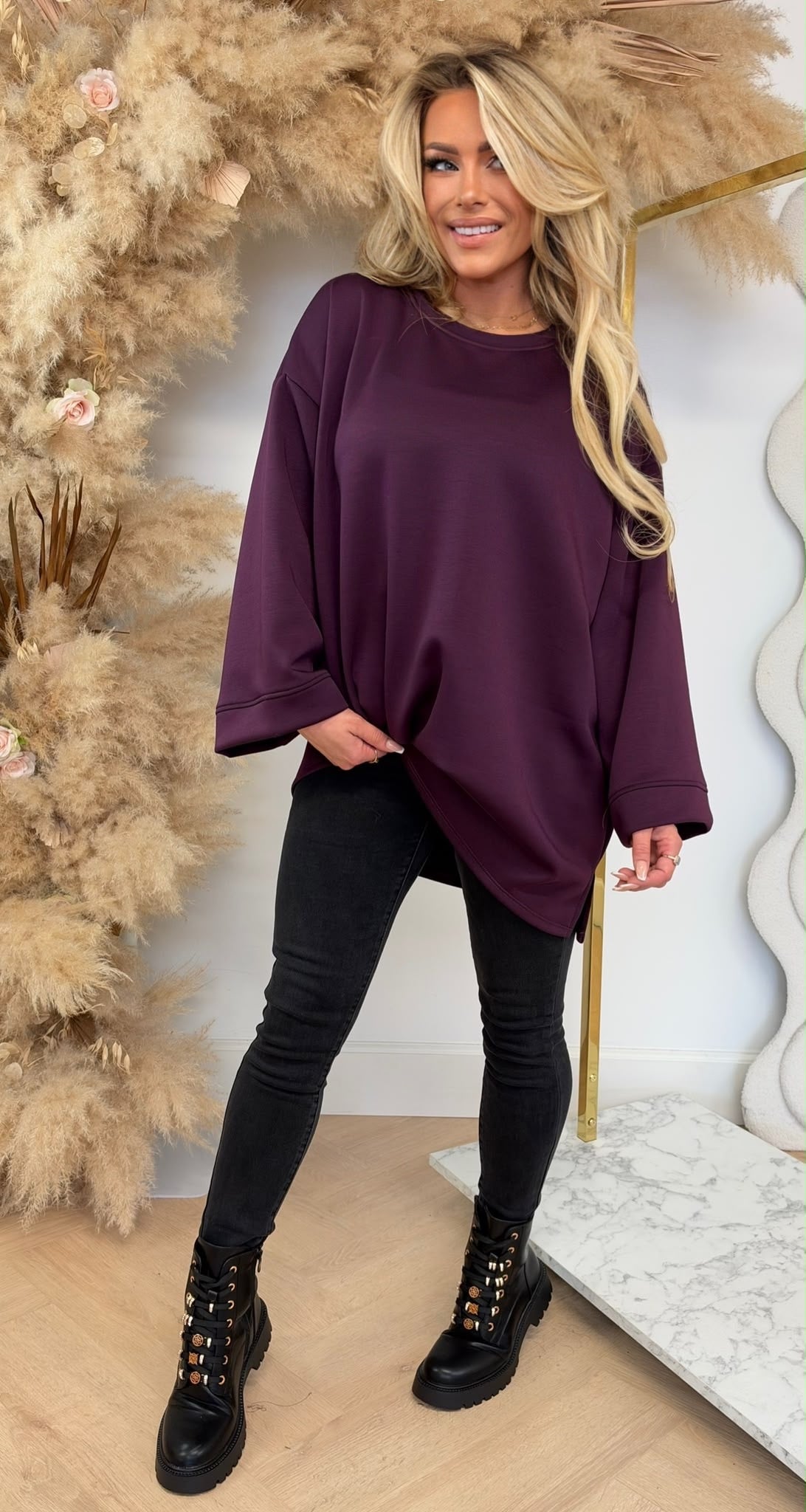 OVERSIZED SWEAT PLUM