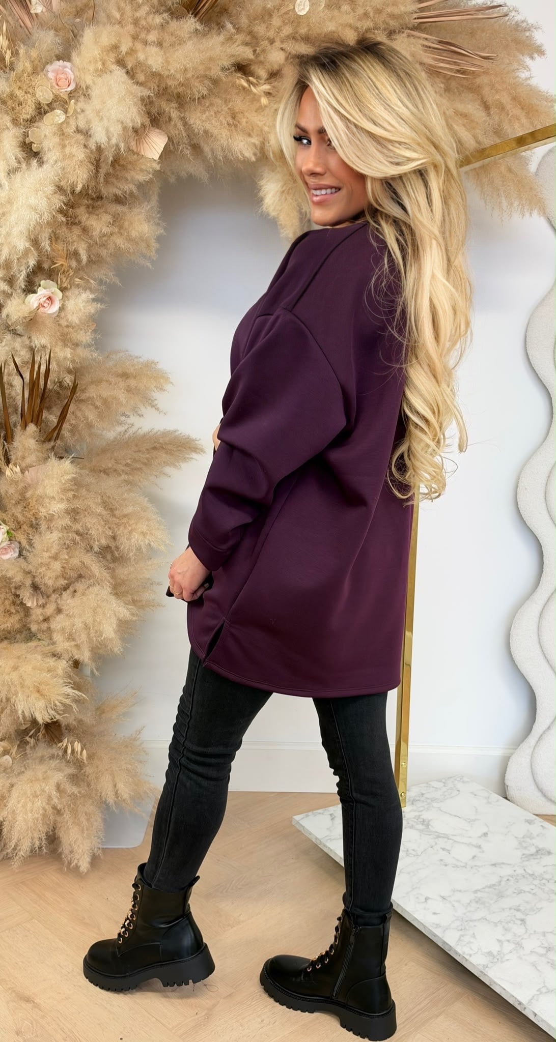 OVERSIZED SWEAT PLUM