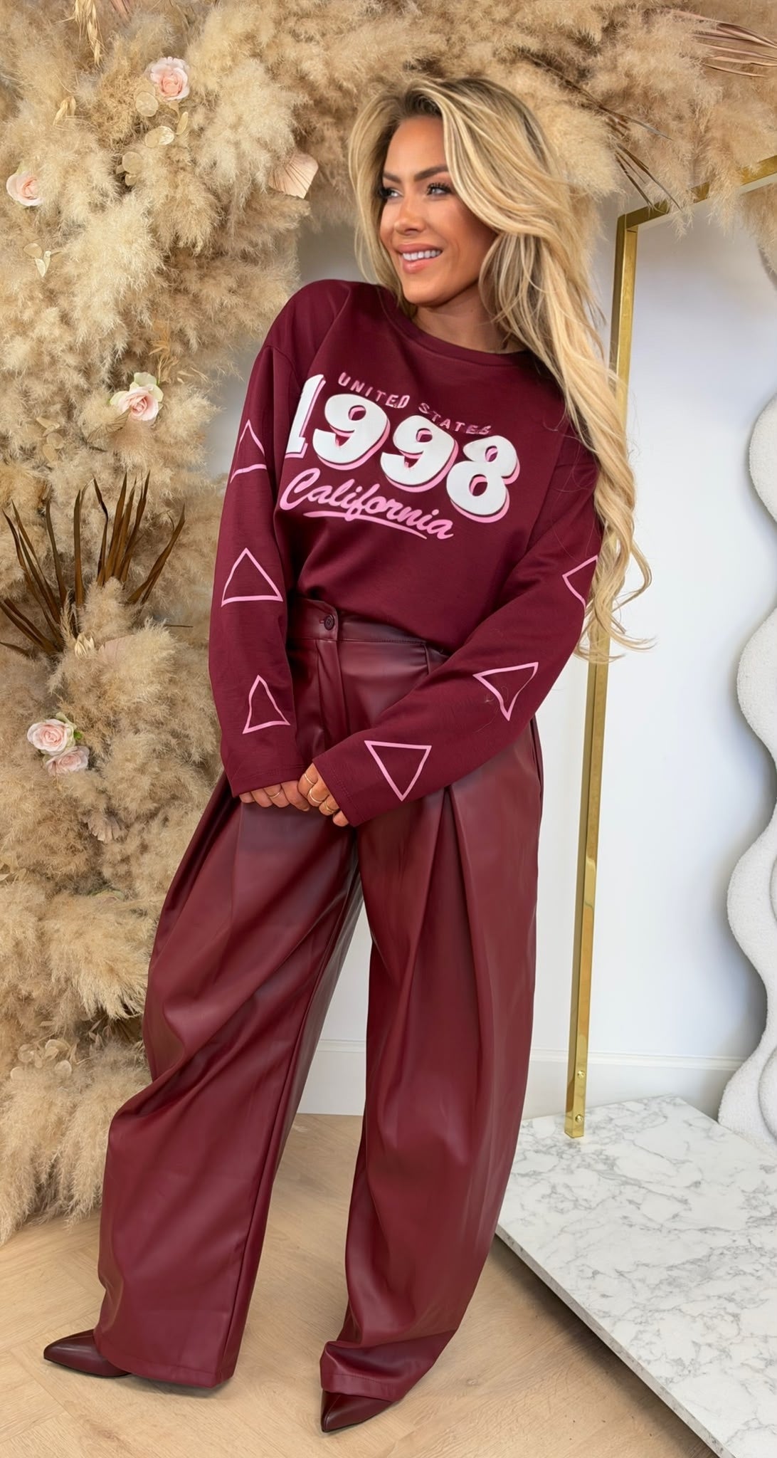 CALIFORNIA 1998 TRIANGEL SWEAT BORDEAUX