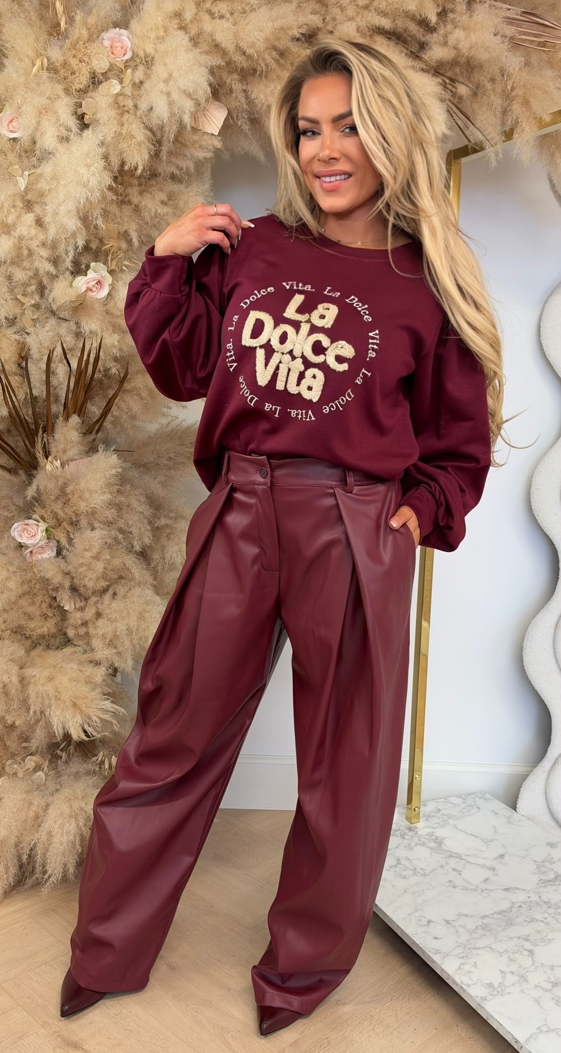 LA DOLCE VITA SWEAT BORDEAUX