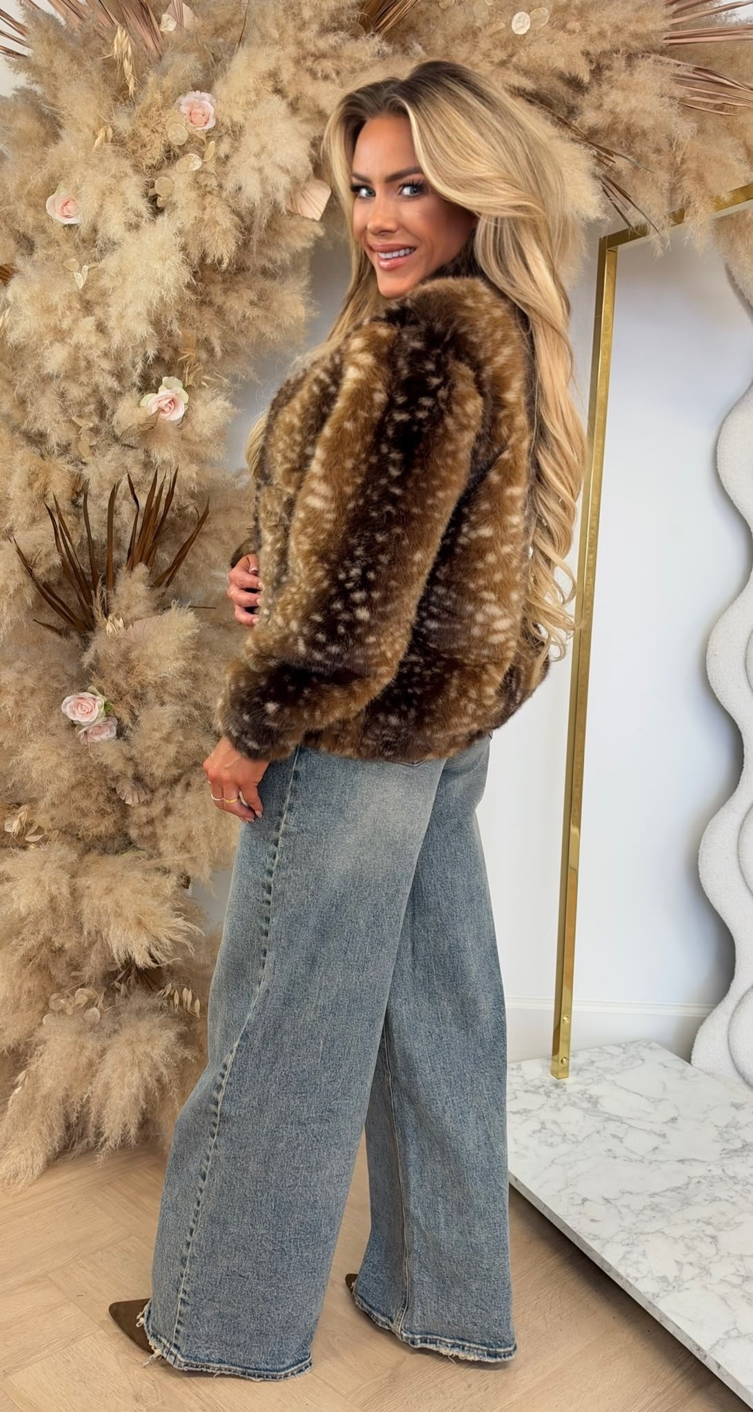 BAMBI JACKET 036 BEIGE/CHOCO