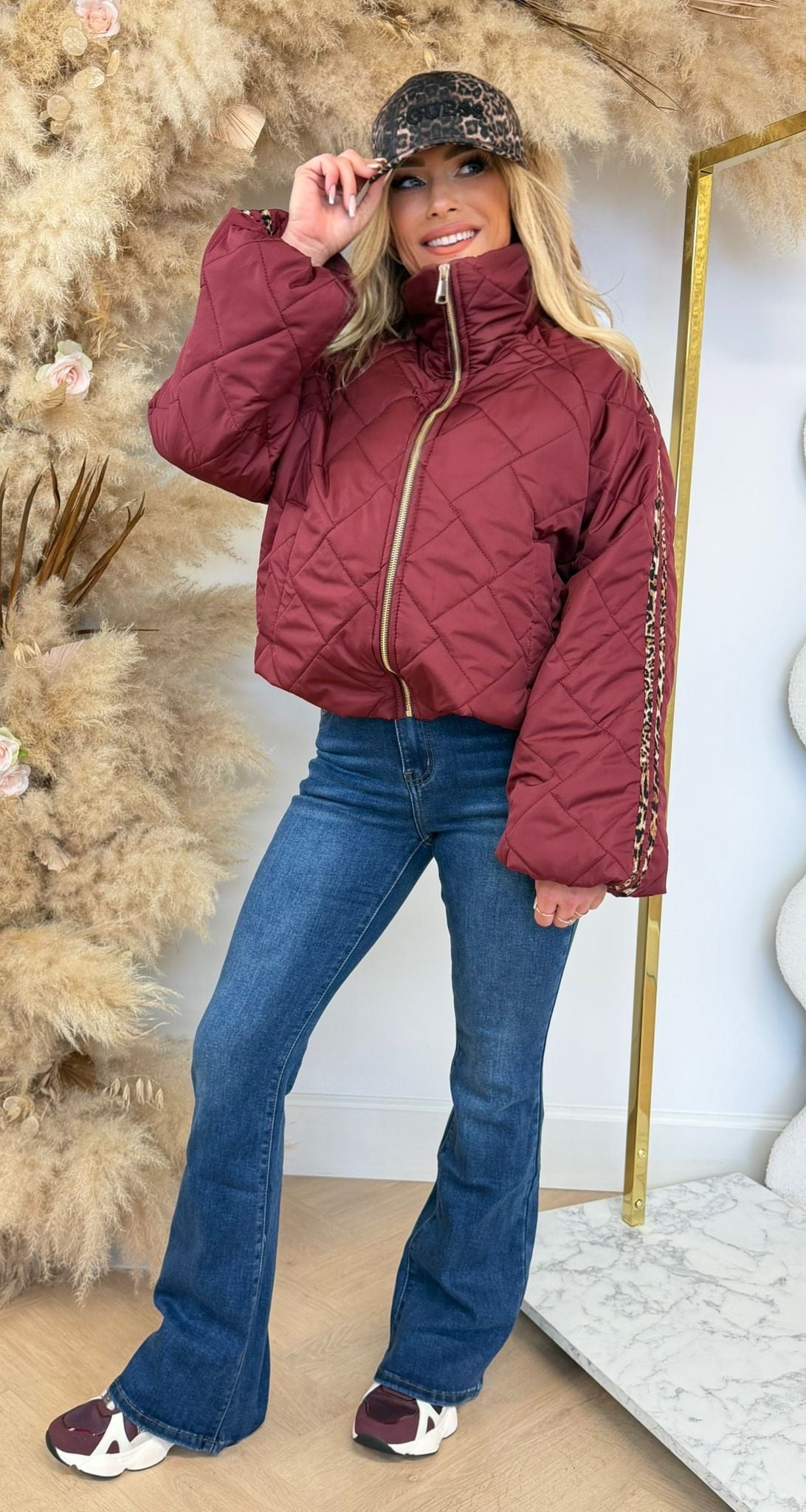 DIDI LEO STRIPE JACKET BORDEAUX