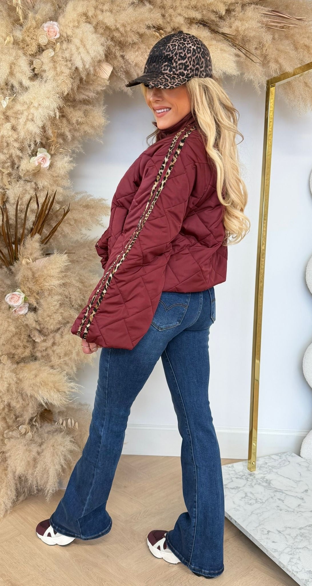 DIDI LEO STRIPE JACKET BORDEAUX