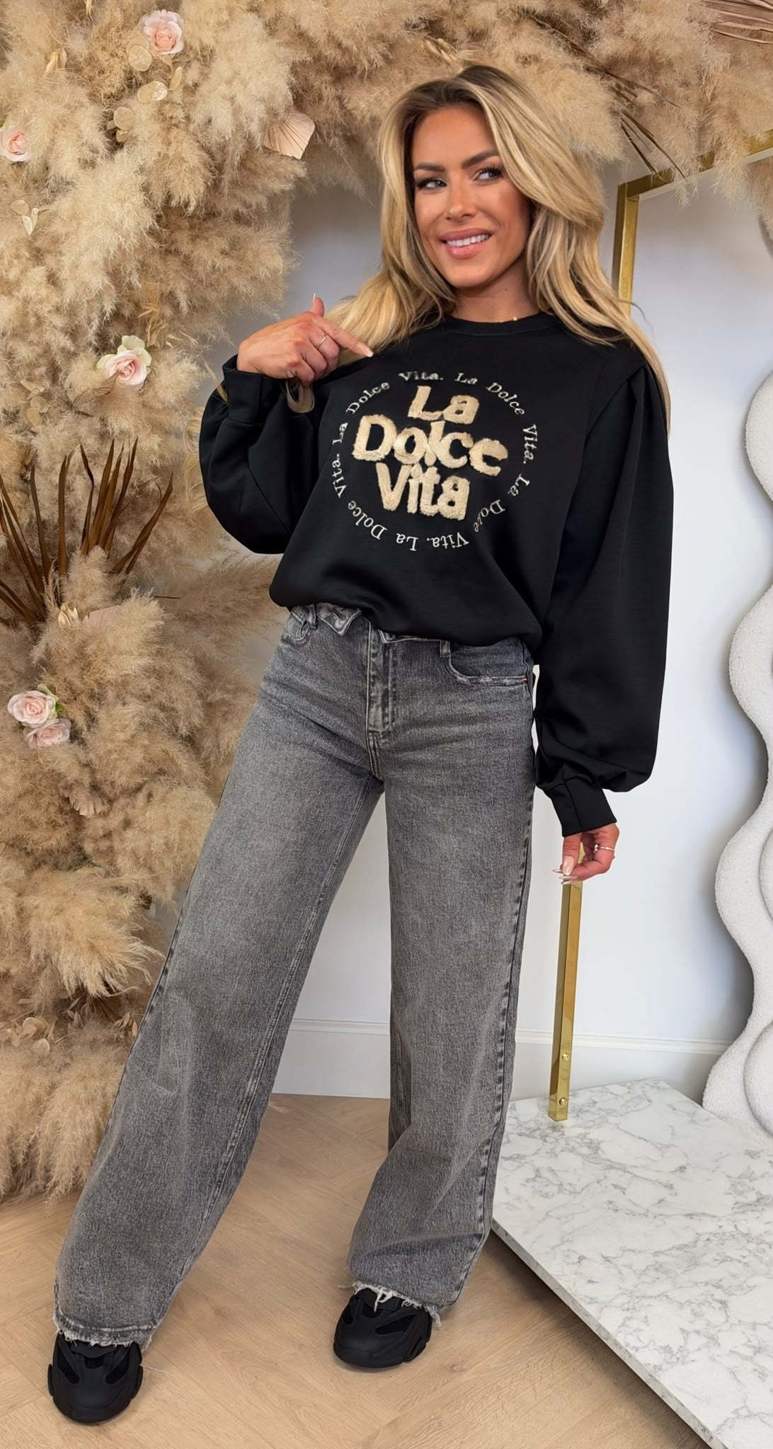 LA DOLCE VITA SWEAT BLACK